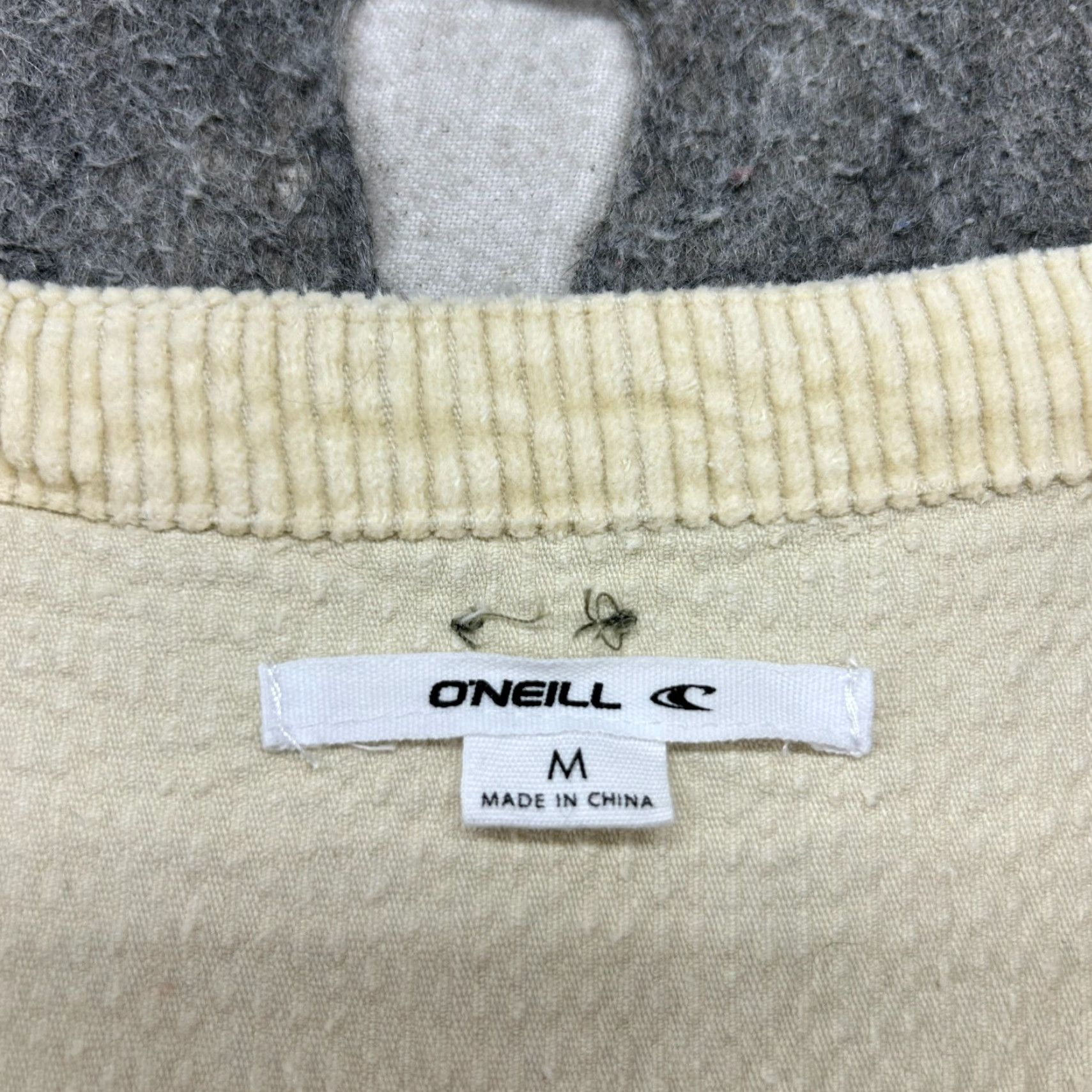 O'Neill O'Neill Corduroy Dress Womens M Ivory Mini Sleeveless Button Down Cotton Size 32" / US 10 / IT 46 - 3 Thumbnail