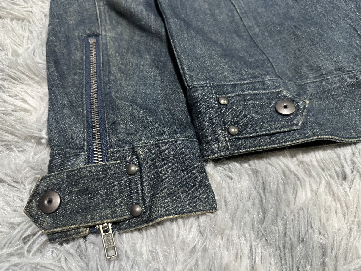 Schlussel 🔥Y2K Archived Schlussel Rhinestone Studded Denim Jacket Zip Size US M / EU 48-50 / 2 - 18 Thumbnail