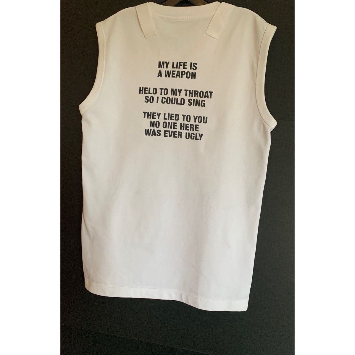 Helmut Lang HELMUT LANG POET TEXT LOGO MUSCLE TANK TOP Size US M / EU 48-50 / 2 - 23 Thumbnail