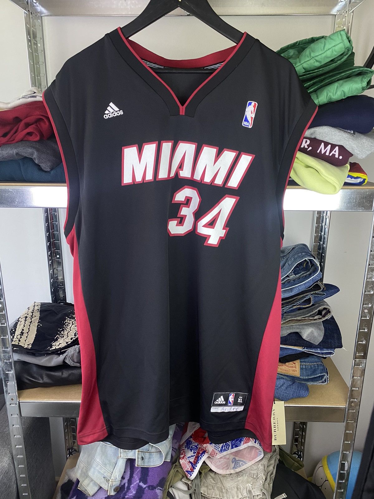 adidas, Shirts, Adidas Miami Heat Ray Allen Jersey