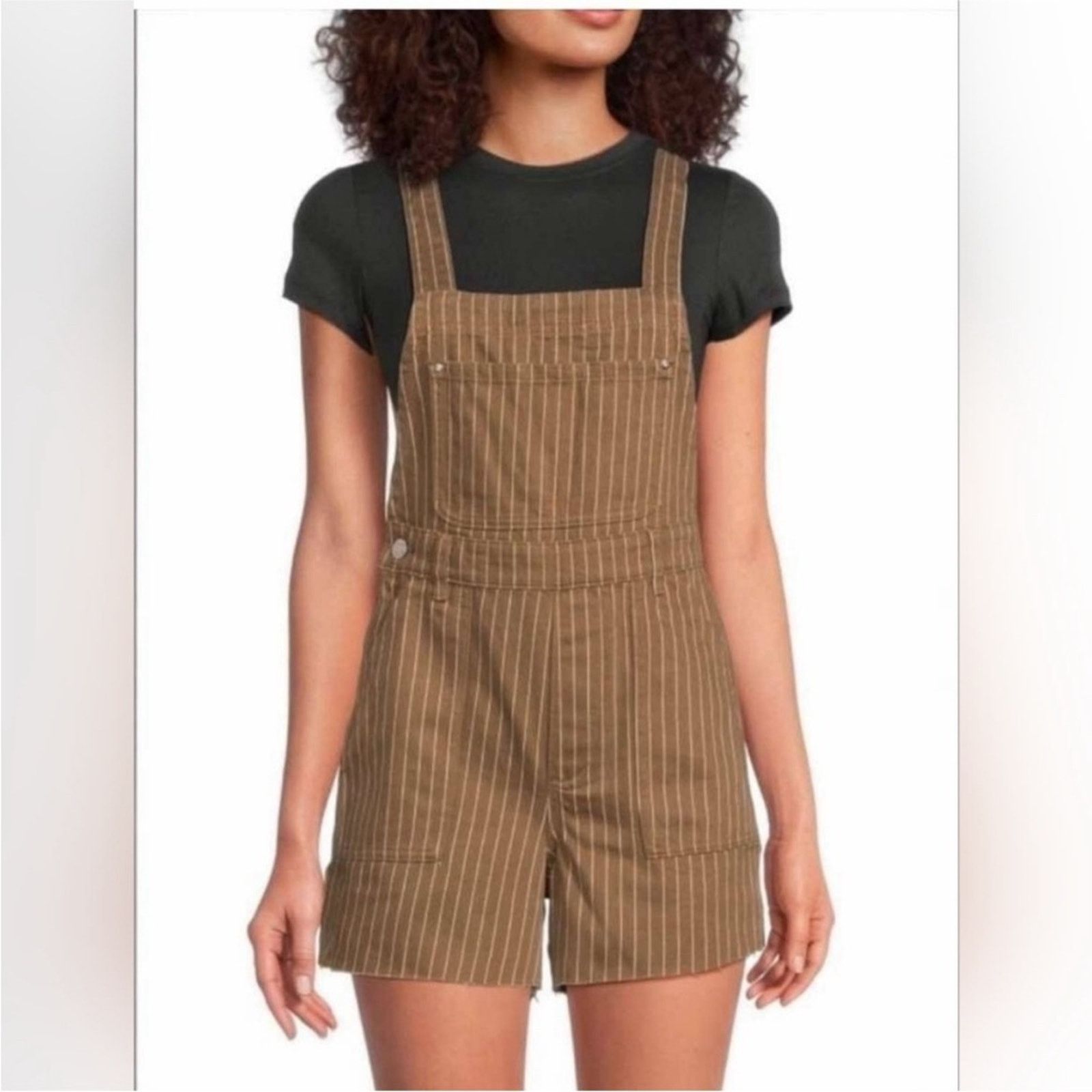 WeWoreWhat NWT WeWoreWhat $99 Brown Striped Overalls Size XXS Size 24" / US 00 / IT 34 - 1 Thumbnail