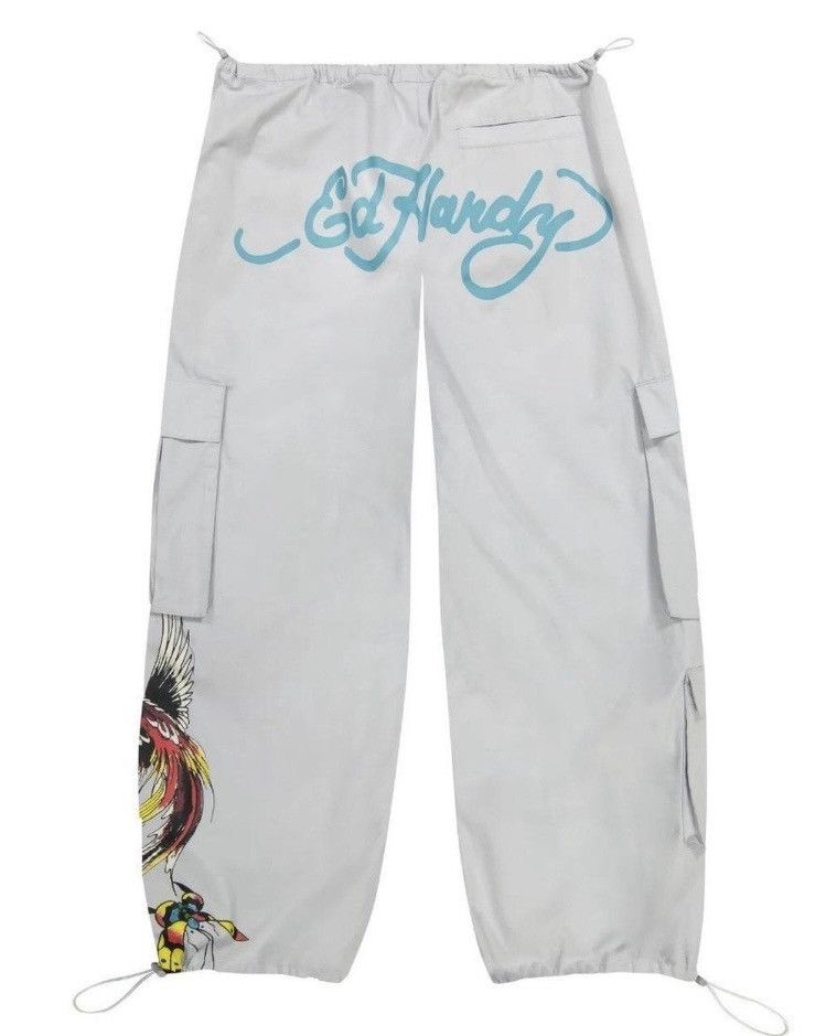 Ed Hardy Authentic Ed Hardy Lightweight Butterfly Cargo Pants L Size 36" / US 14 / IT 50 - 1 Thumbnail