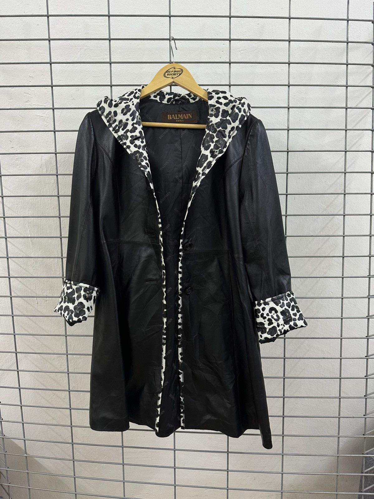 Balmain Rare Balmain Paris Luxury Leather Leopard Trench Coat Size S / US 4 / IT 40 - 2 Thumbnail