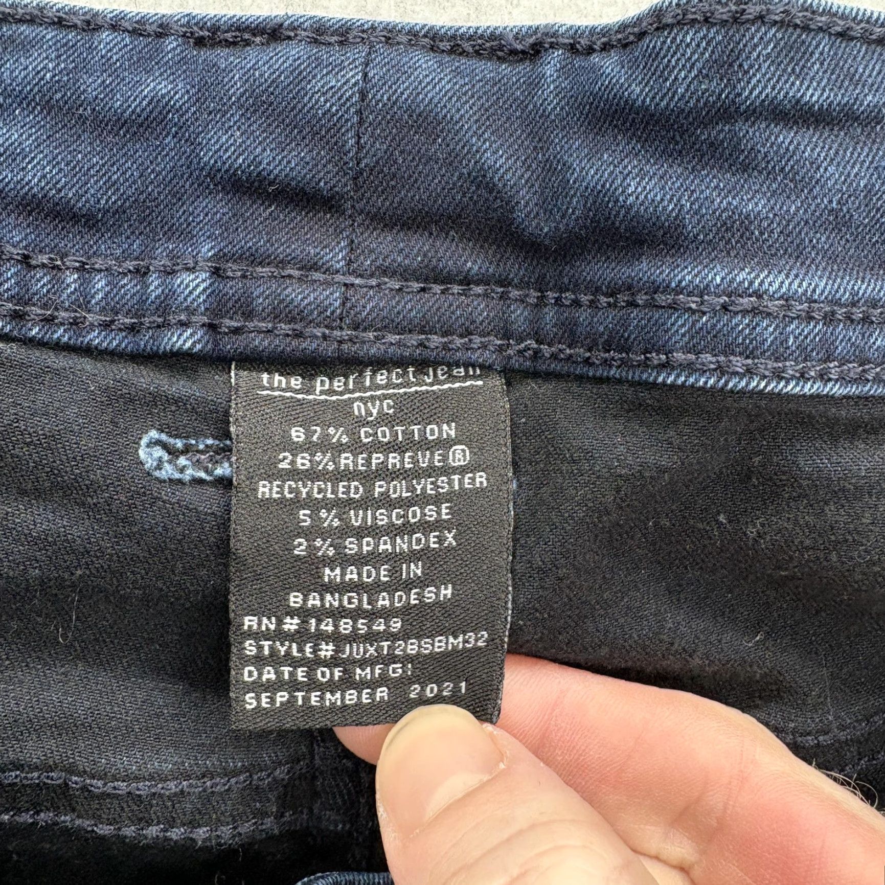 Denime The Perfect Jean NYC Skinny Jeans Mens 42x32 Blue Dark Wash Stretch Denim Casual Jeans Skinny Mens 42 Blue Dark Wash Denim Casual Size US 42 / EU 58 - 5 Thumbnail