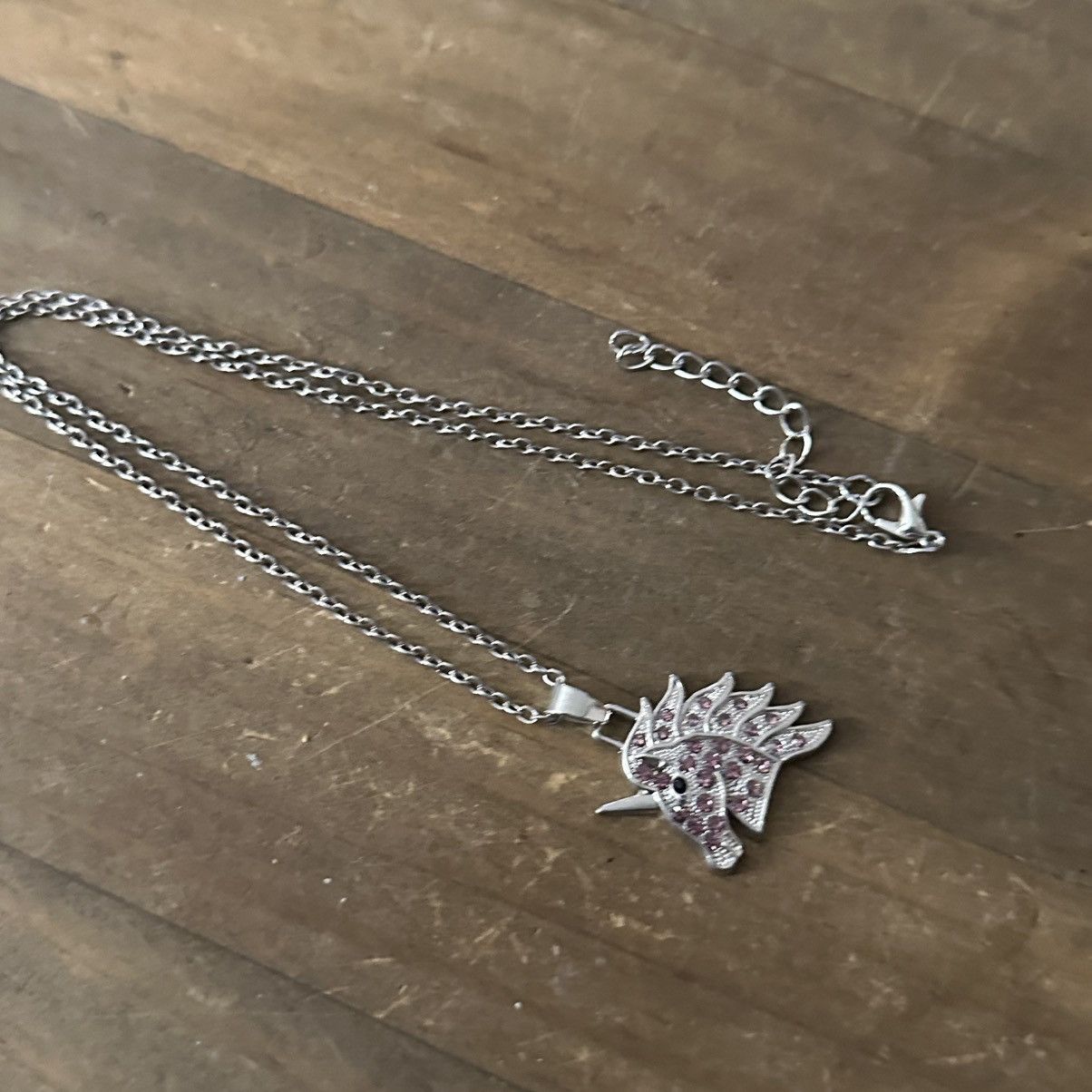 Other Silver tone rhinestone unicorn pendant necklace Size ONE SIZE - 2 Thumbnail