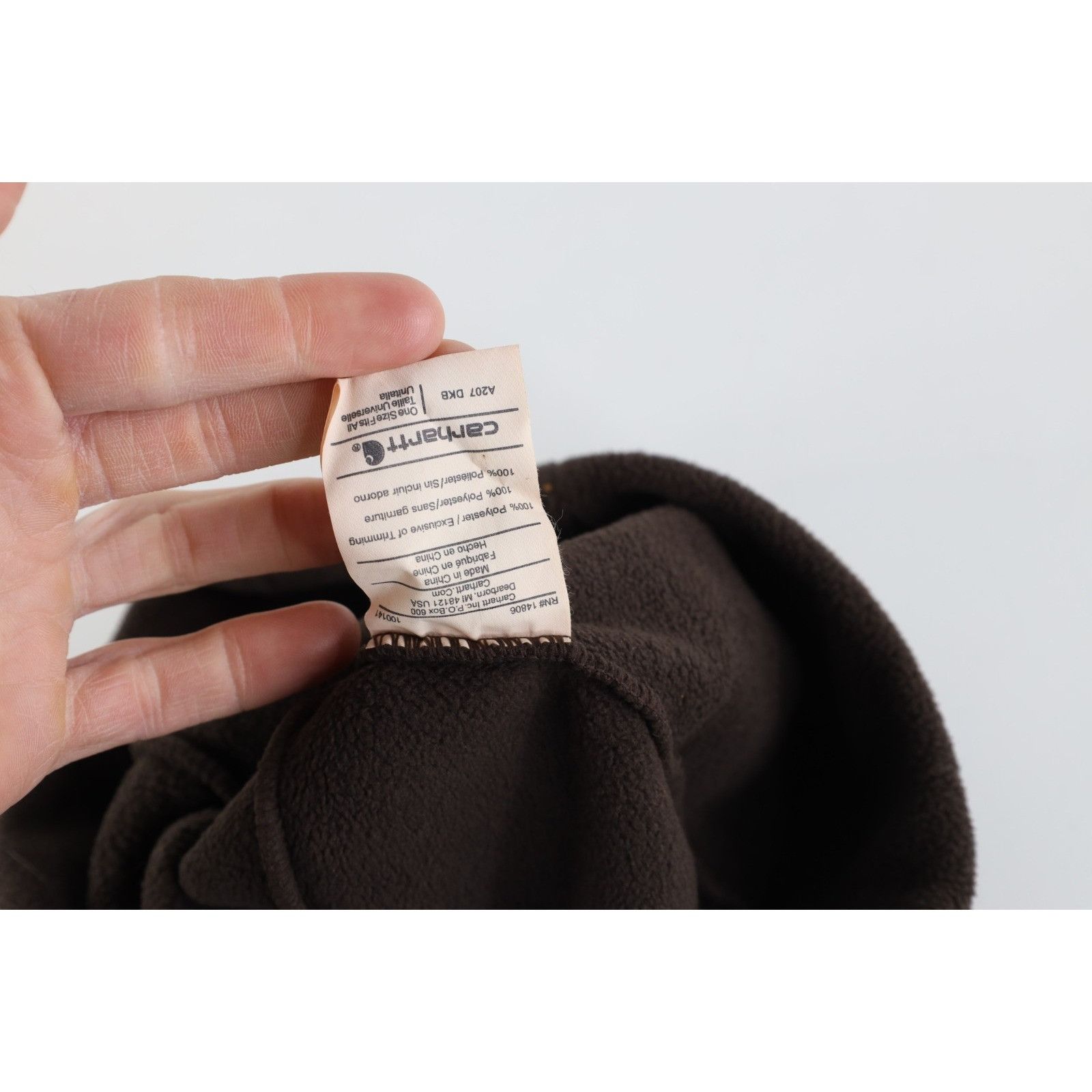 Vintage Vintage Y2K Carhartt Spell Out Winter Fleece Beanie Hat Cap Size ONE SIZE - 6 Thumbnail