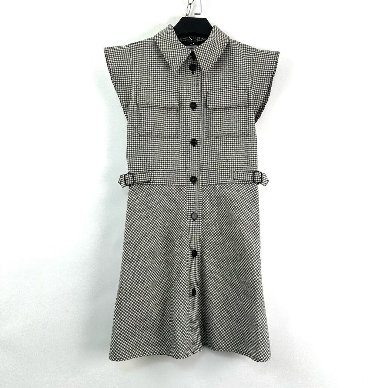 Dior Dior Houndstooth Sleeveless Wool Dress Size XS / US 0-2 / IT 36-38 - 1 Thumbnail