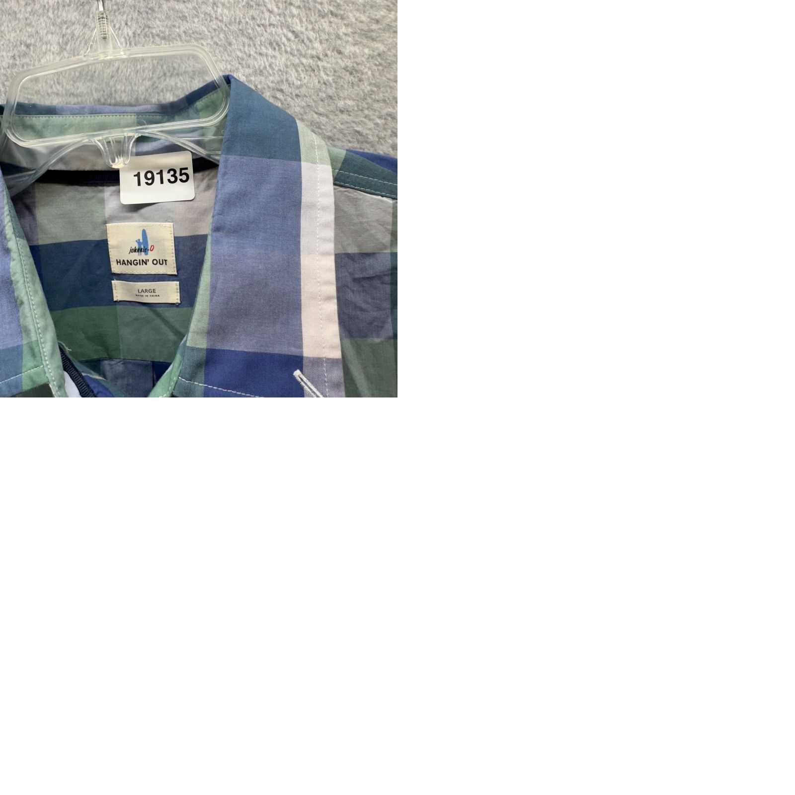 johnnie-O johnnie-O Shirt Adult M Blue Plaid Cotton Short Sleeve Button-Up Casual Mens Size US M / EU 48-50 / 2 - 9 Thumbnail