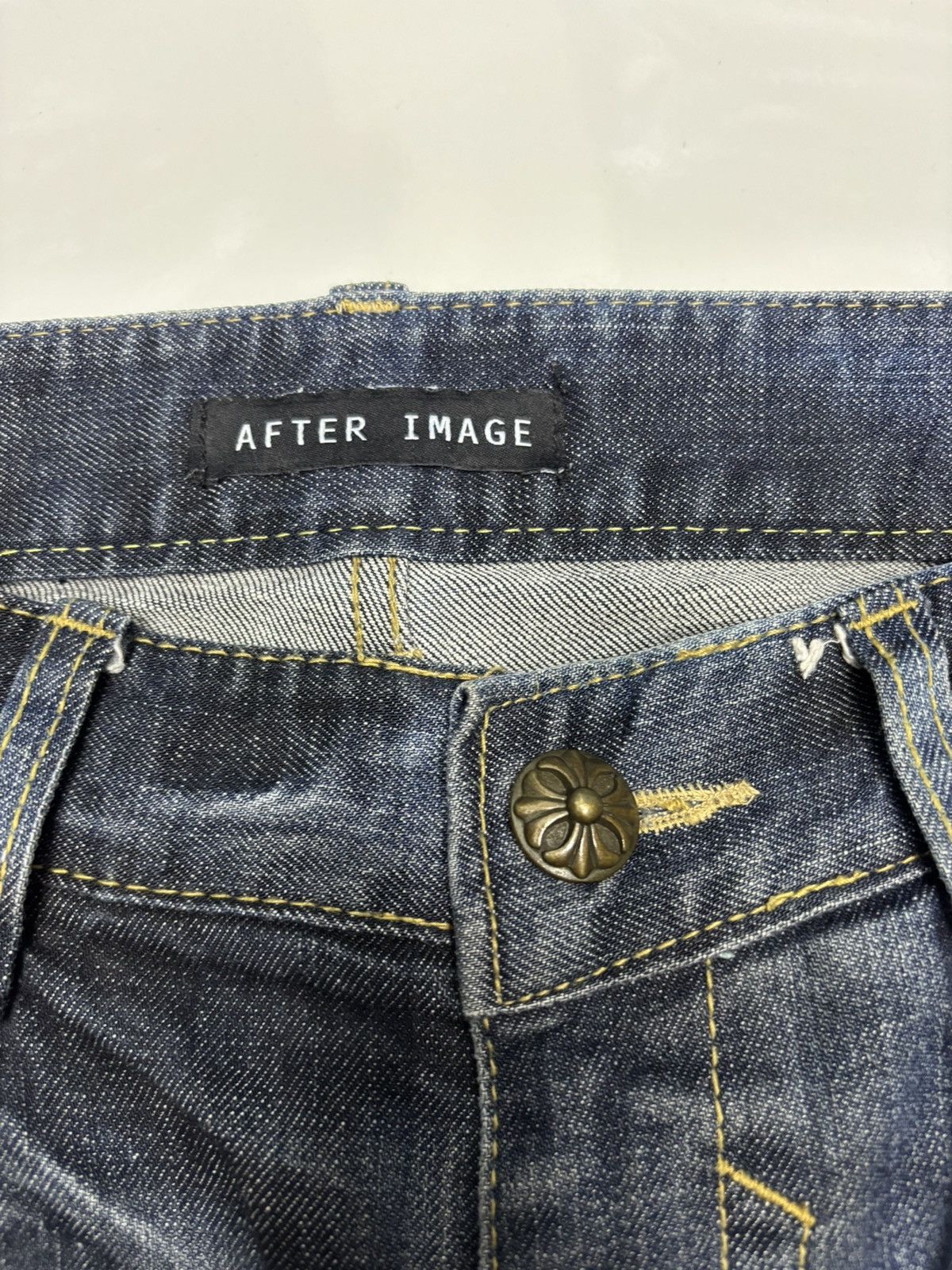 Japanese Brand Vintage After Image Distressed Denim Chrome Hearts Button Size US 32 / EU 48 - 9 Thumbnail