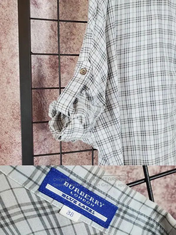 Other Burberry Summer Blue-Gray Cotton Blend Plaid Shirt. Size S / US 4 / IT 40 - 9 Thumbnail