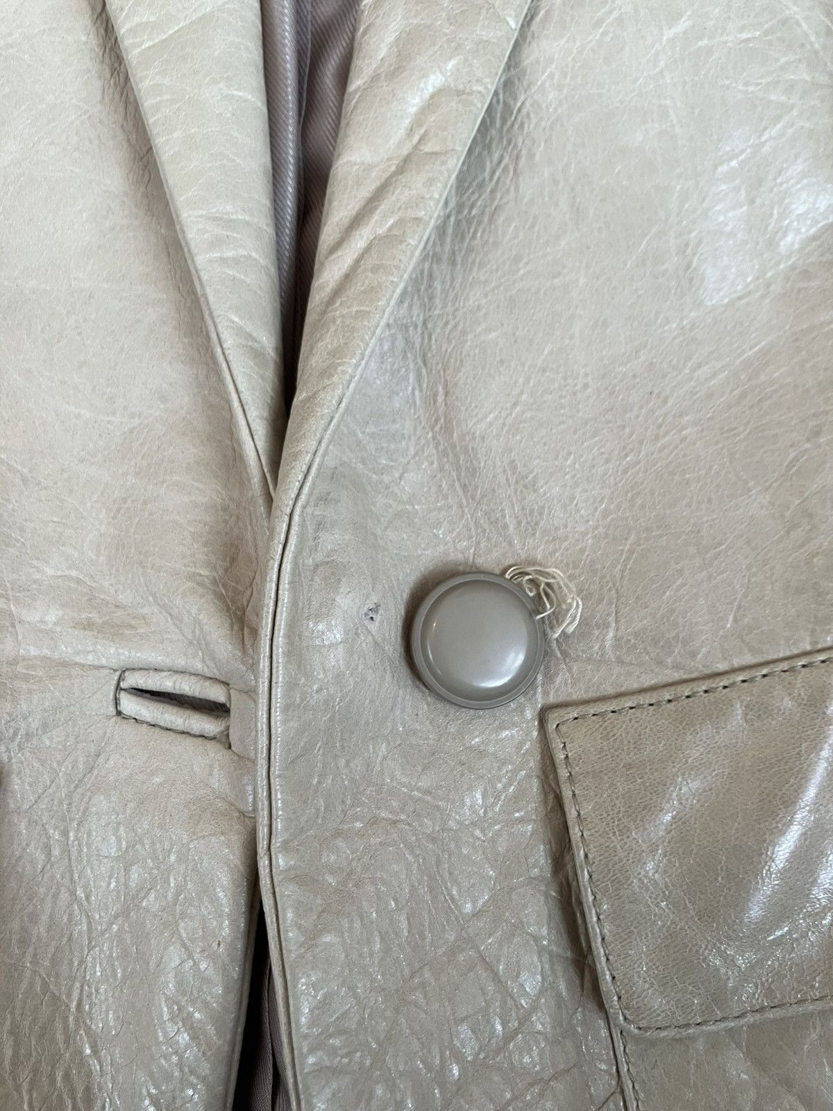 Balenciaga Balenciaga by Nicolas Ghesquiere SS05/FW05 Leather Blazer Size 40R - 11 Thumbnail