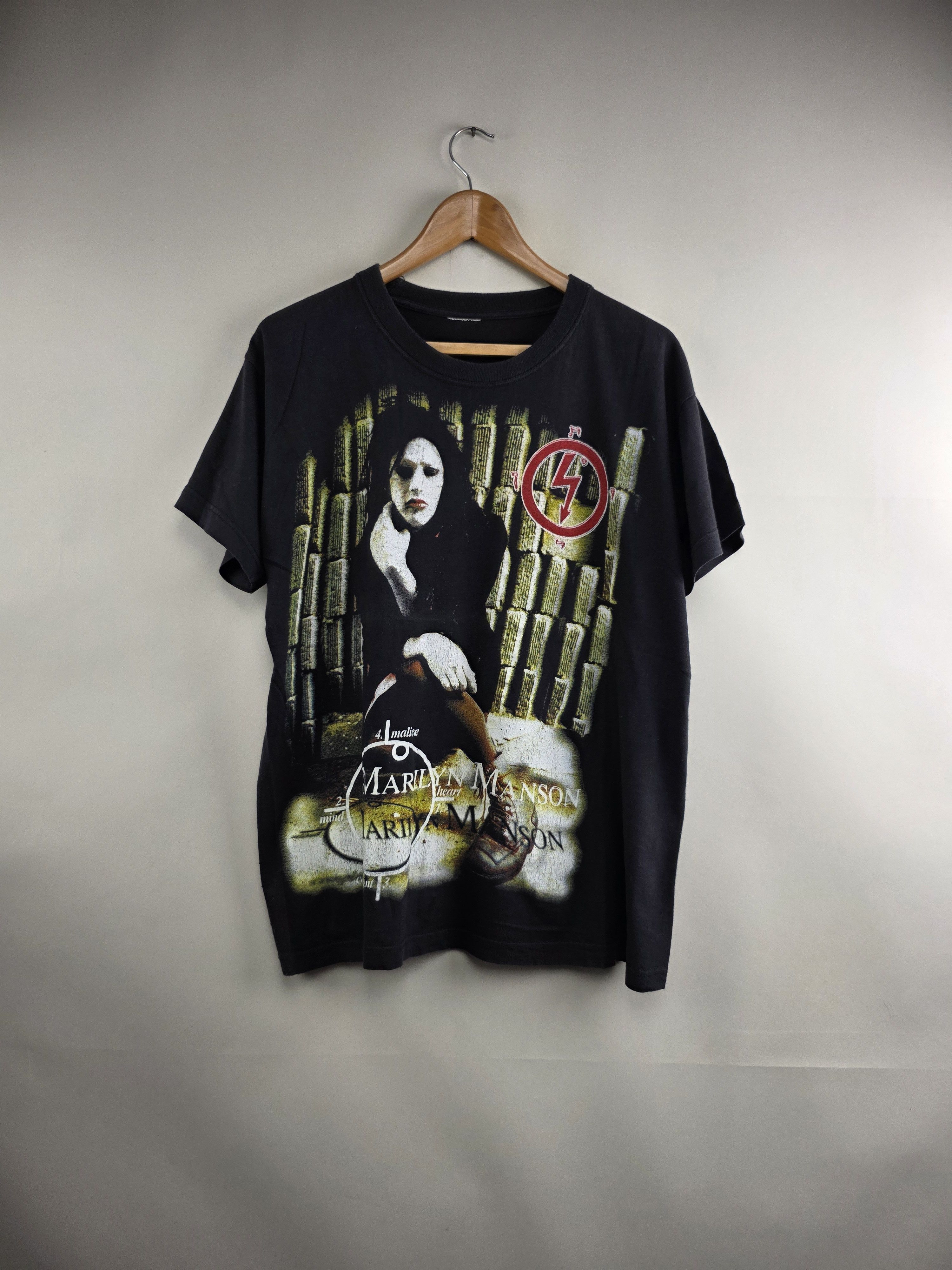 Band Tees × Marilyn Manson × Vintage 90s Marilyn Manson Antichrist Superstar L 21.5" 27" Size US L / EU 52-54 / 3 - 1 Thumbnail