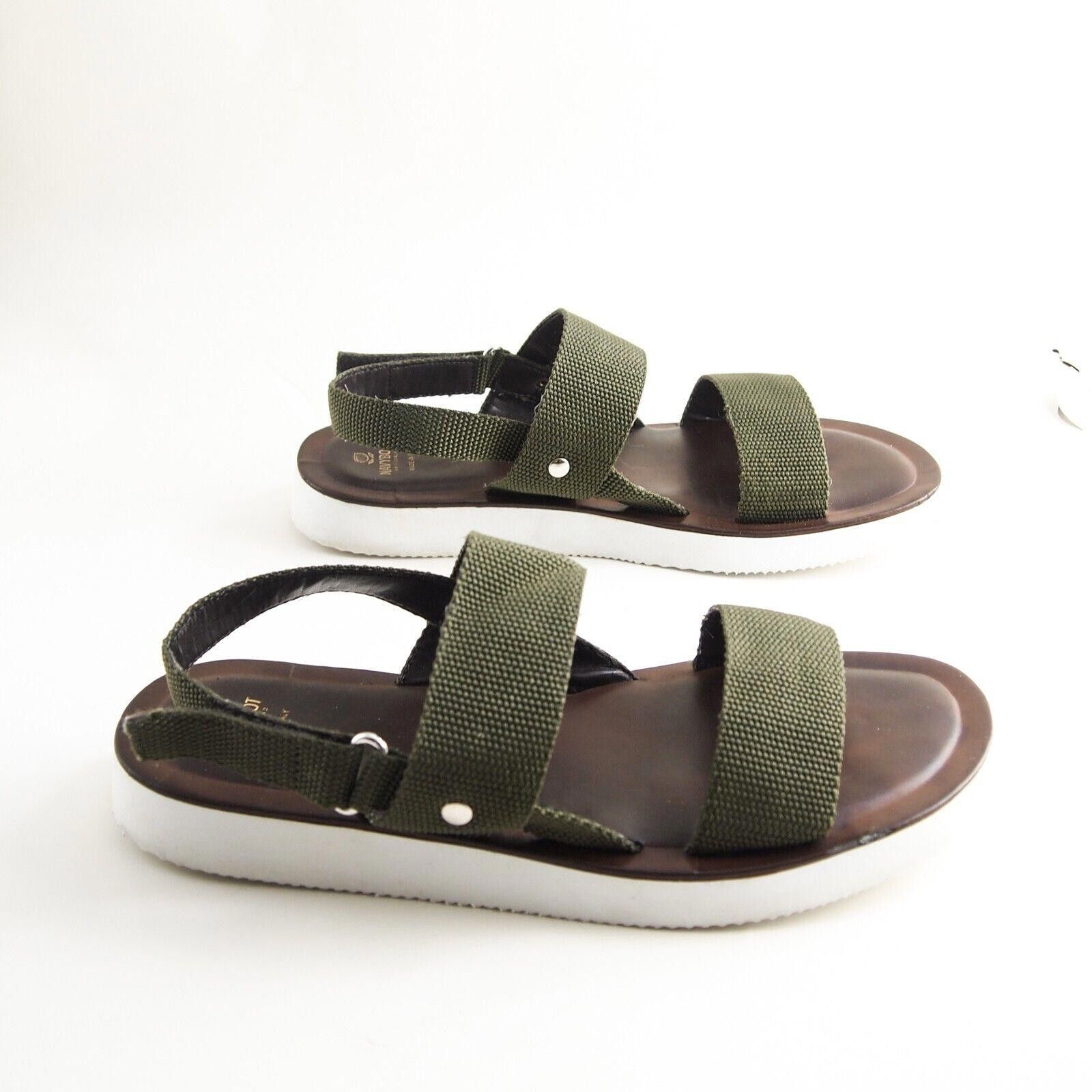 Designer Navyboot Strappy Sandals Green Fabric Mens US 9 EU 42 Size US 9 / EU 42 - 7 Thumbnail