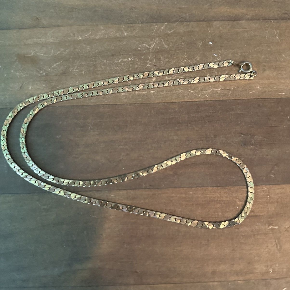 Vintage Vintage gold tone serpentine chain necklace Size ONE SIZE - 2 Thumbnail