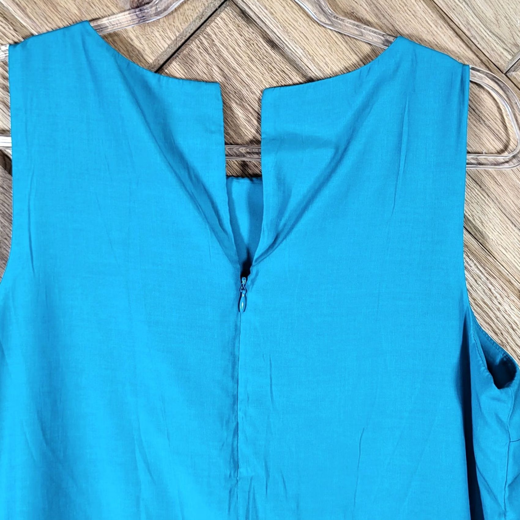 Vintage The Limited Sleeveless Teal Shift Dress Back Zipper L Women Knee Length Casual Ul Neutral? Size L / US 10 / IT 46 - 6 Thumbnail