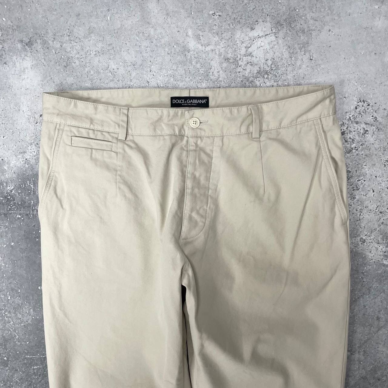 Dolce & Gabbana Dolce & Gabbana Chino Regular Fit Pants Beige Size EUR 46 Size US 32 / EU 48 - 3 Thumbnail
