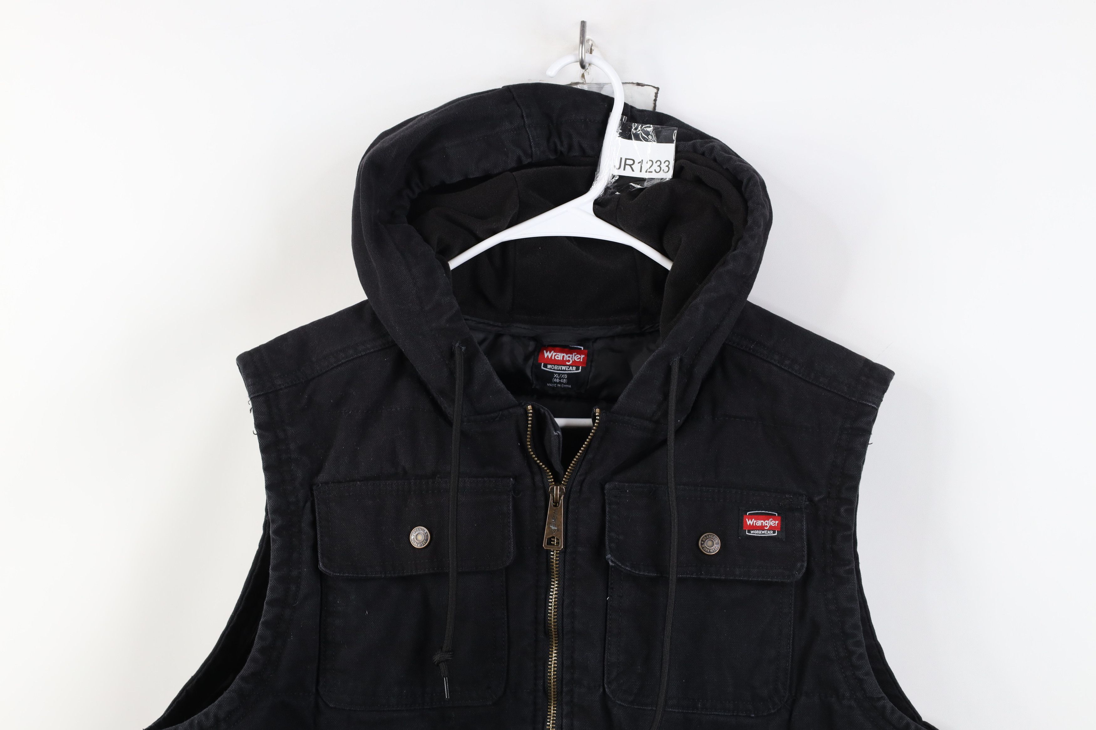 Wrangler Vintage Y2K Wrangler Sleeveless Hooded Canvas Vest Jacket Size US XL / EU 56 / 4 - 2 Thumbnail