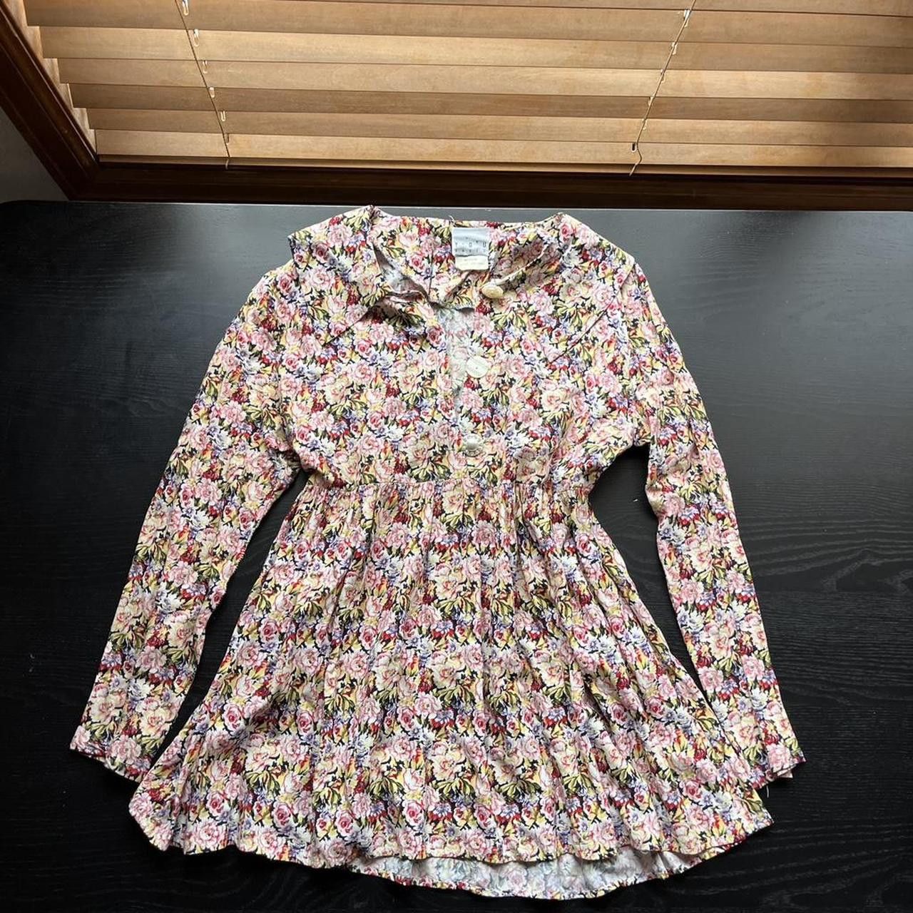Other Vintage Floral Babydoll Tunic Top Size M / US 6-8 / IT 42-44 - 1 Thumbnail