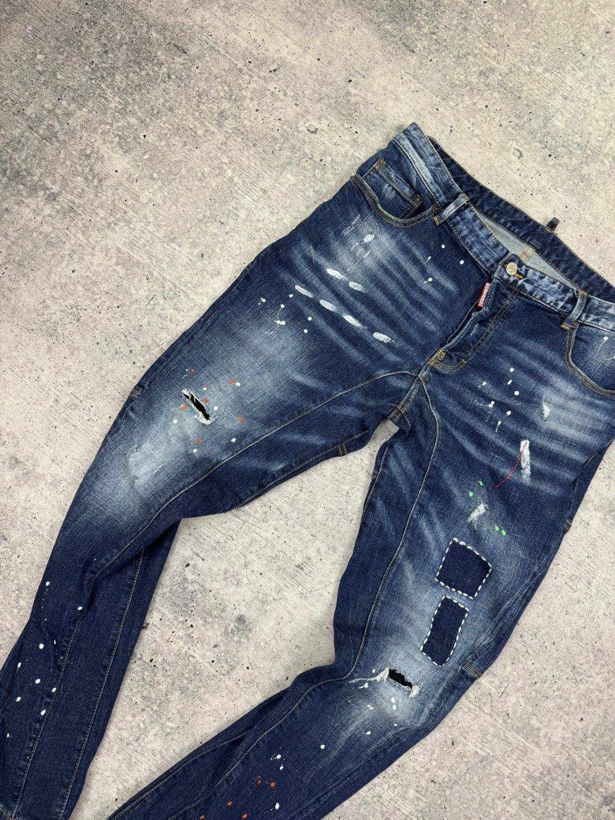 Dsquared2 Dsquared2 Dsquared Painted Patchwork Italian Jeans Trousers Size US 36 / EU 52 - 5 Thumbnail