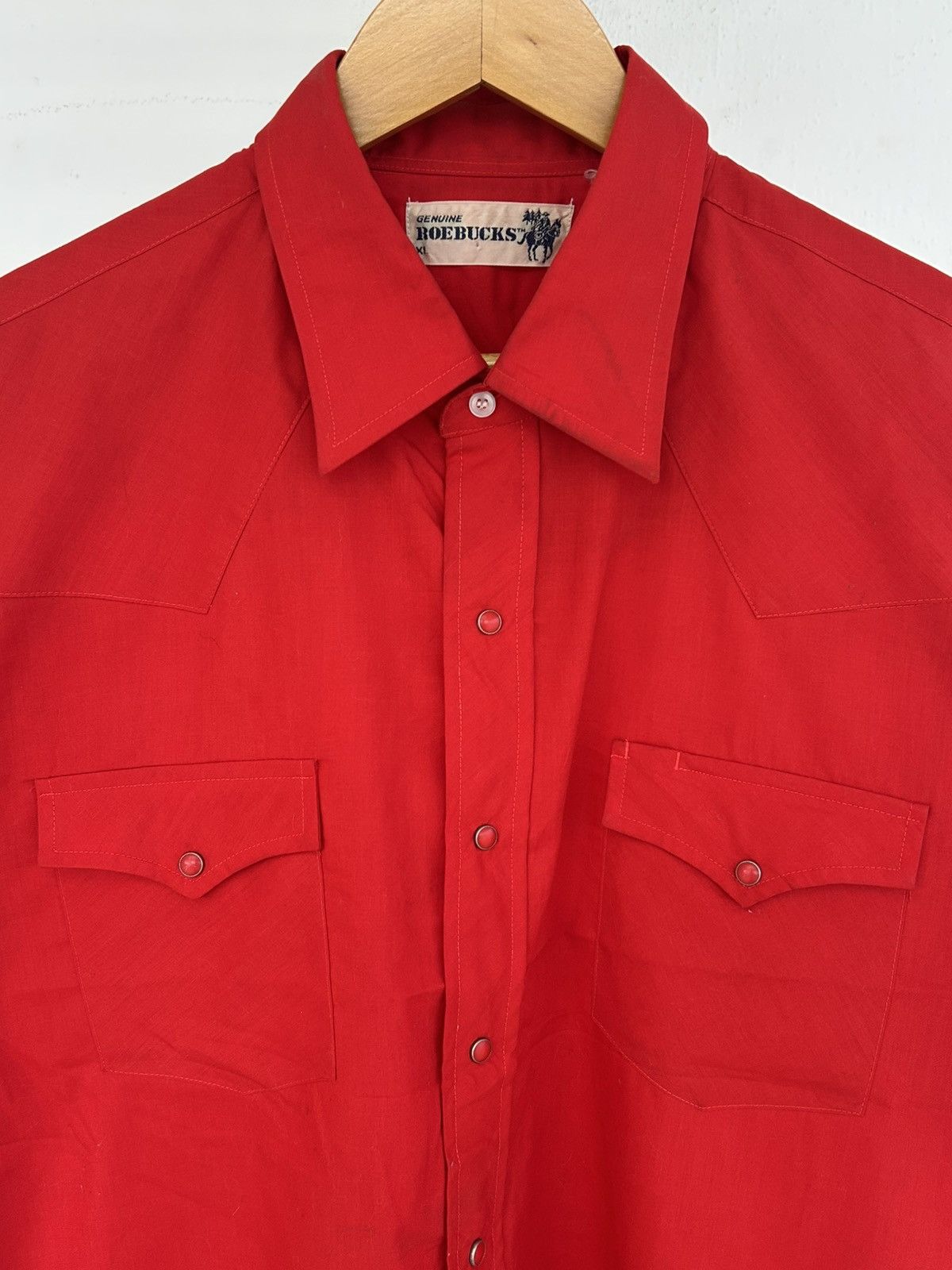 Other Roebucks Vintage USA Red Button Up Size US XL / EU 56 / 4 - 3 Thumbnail