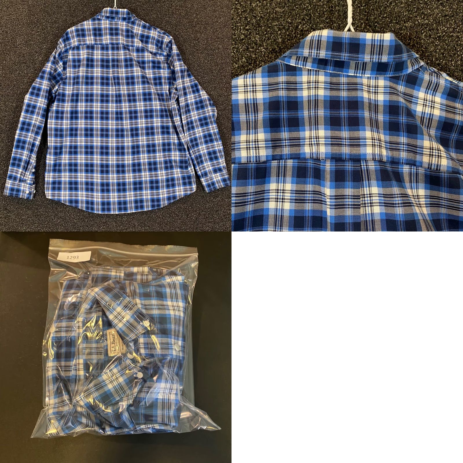 Vintage LL Bean Shirt Mens Large Blue Plaid Button Down Traditional Fit Outdoor Long Size US L / EU 52-54 / 3 - 8 Thumbnail