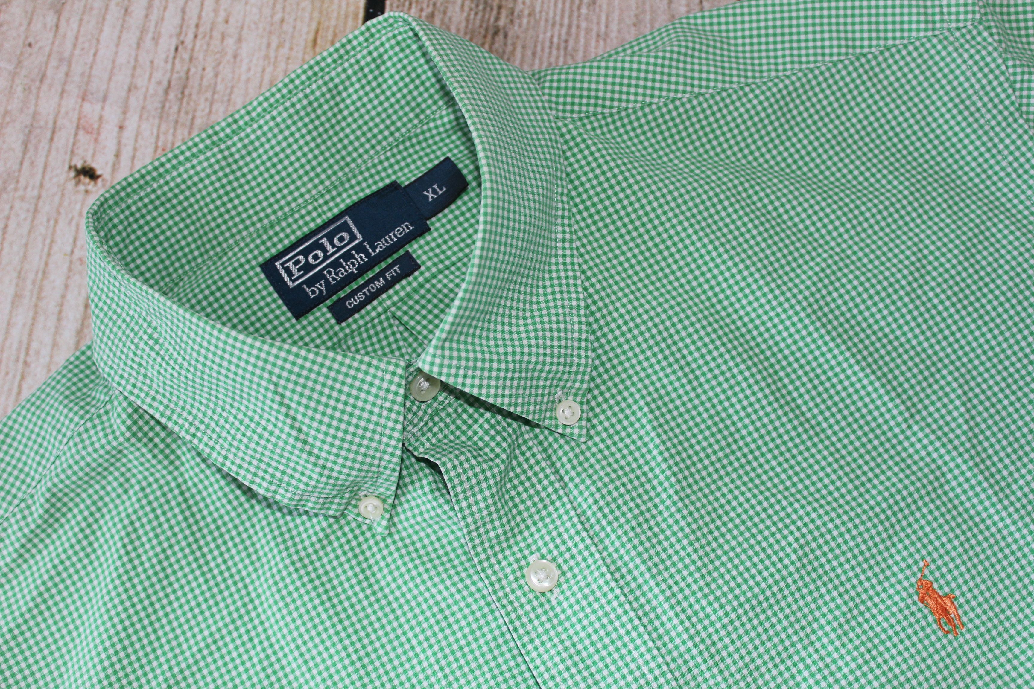 Polo Ralph Lauren RALPH LAUREN Short Sleeve Green Check Shirt Size US XL / EU 56 / 4 - 6 Thumbnail