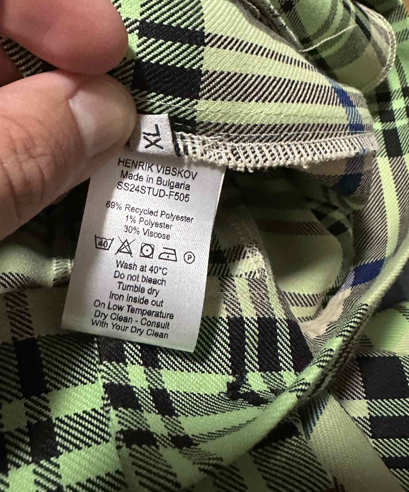 Henrik Vibskov Post Pant in Mint Beige Checks - green, beige, blue Size 30" / US 8 / IT 44 - 5 Thumbnail