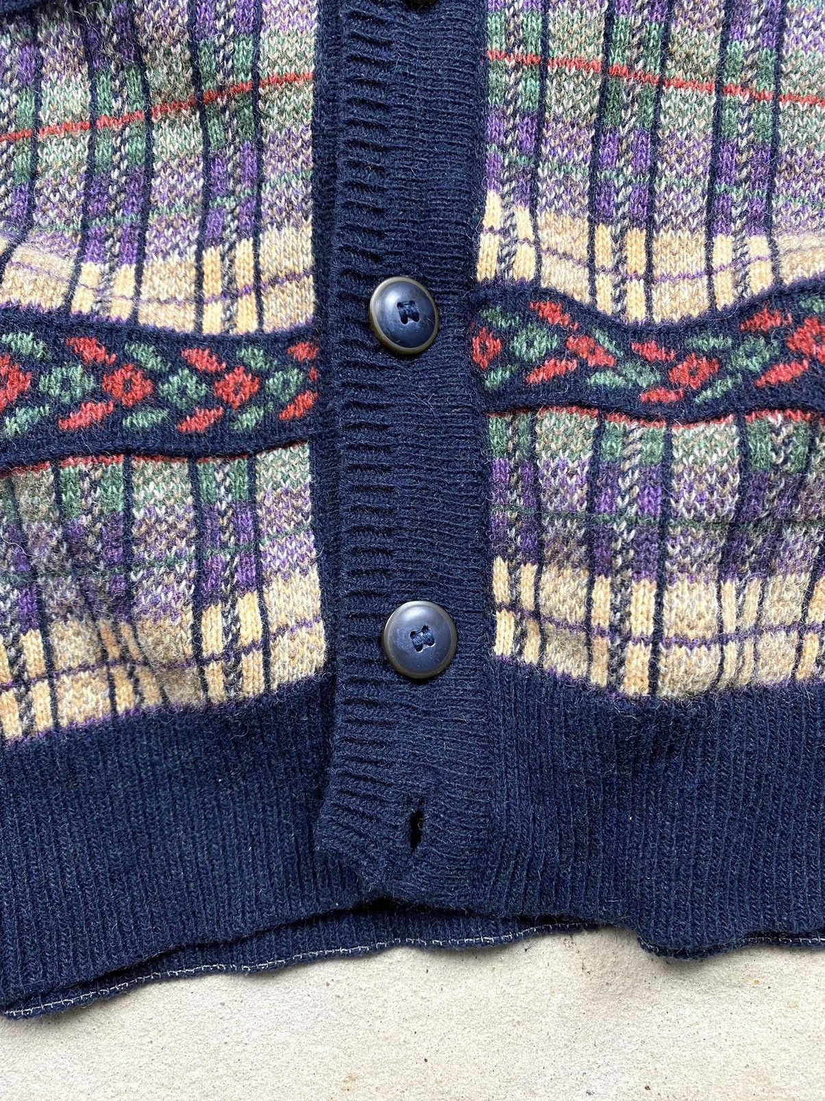 Coogi Rare! Vintage 90’s Knit Pattern Cardigan Sweater Coogi Style Size US L / EU 52-54 / 3 - 9 Thumbnail