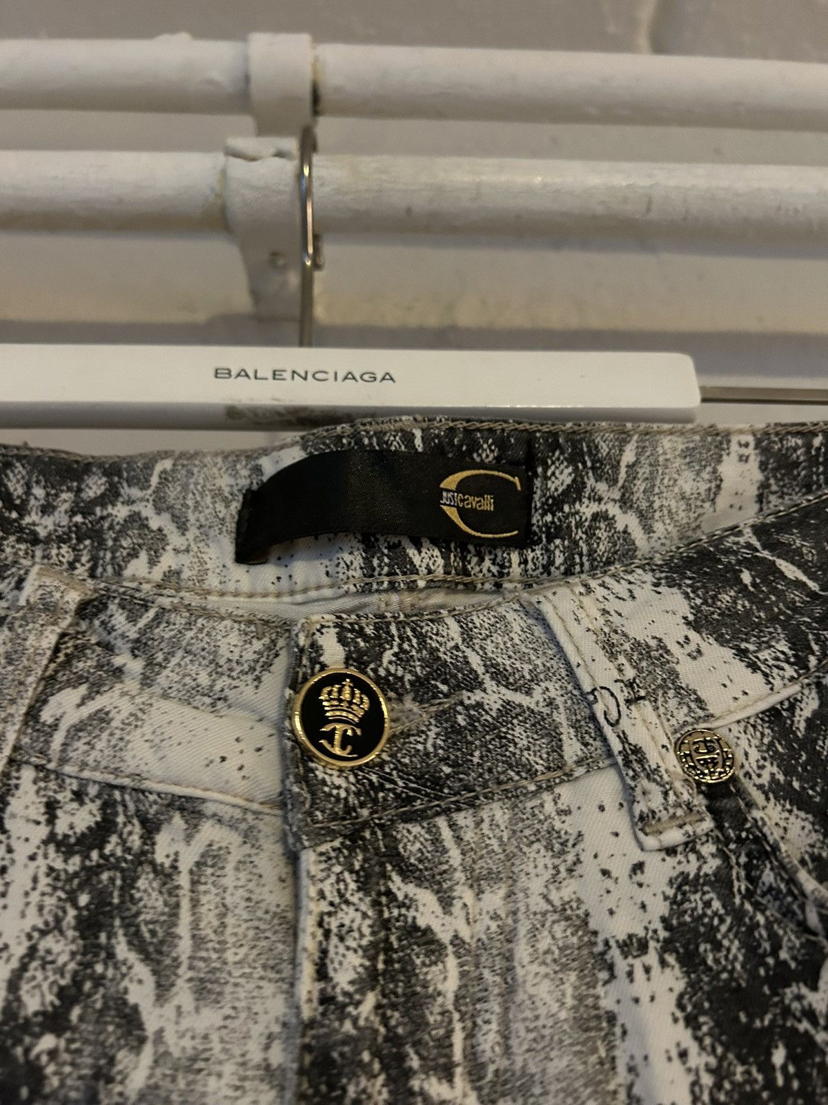 Just Cavalli Just Cavalli Python-Print Denim Jeans Size 29 Size 29" - 4 Thumbnail