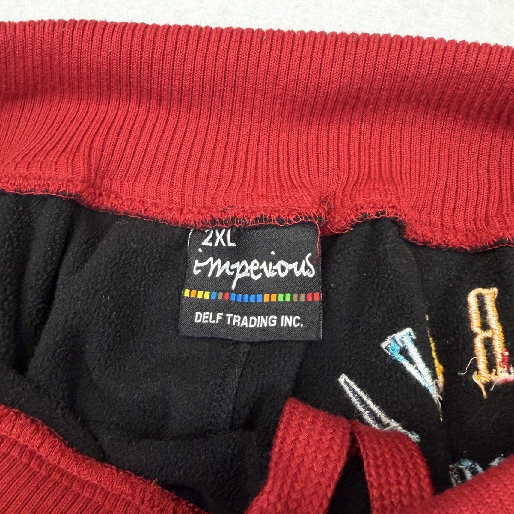 Vintage VINTAGE Imperious Sweatpants Mens 2XL Black Royal Warrior Gothic Y2K Urban Pants Regular 31in Inseam Drawstring Pockets Size US 39 - 6 Thumbnail