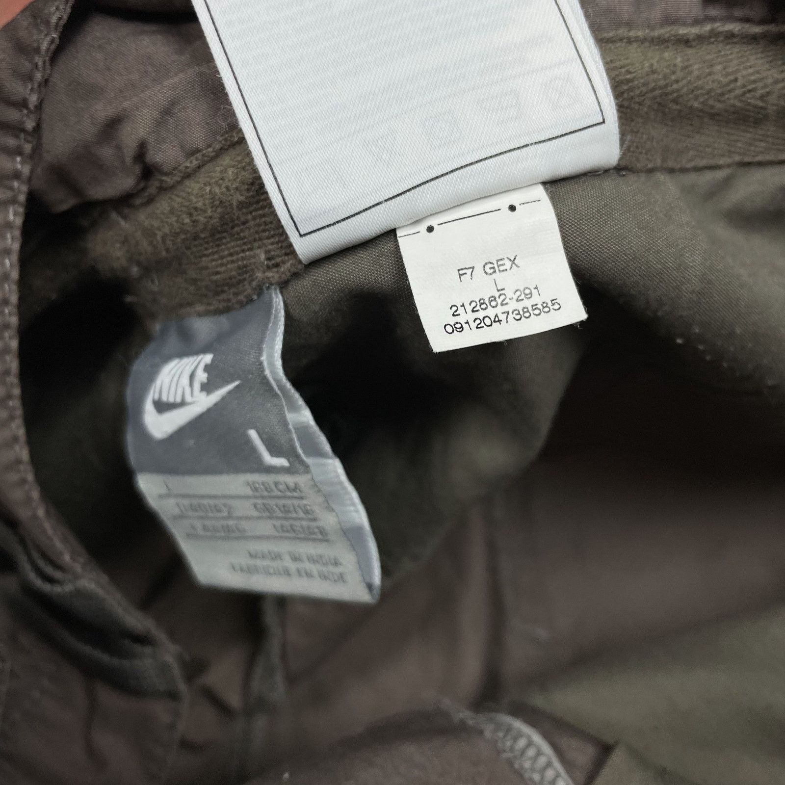 Nike × Vintage Nike Women's Brown Mid-Rise Baggy Drill Track Pants Large Size 27" / US 4 / IT 40 - 8 Thumbnail