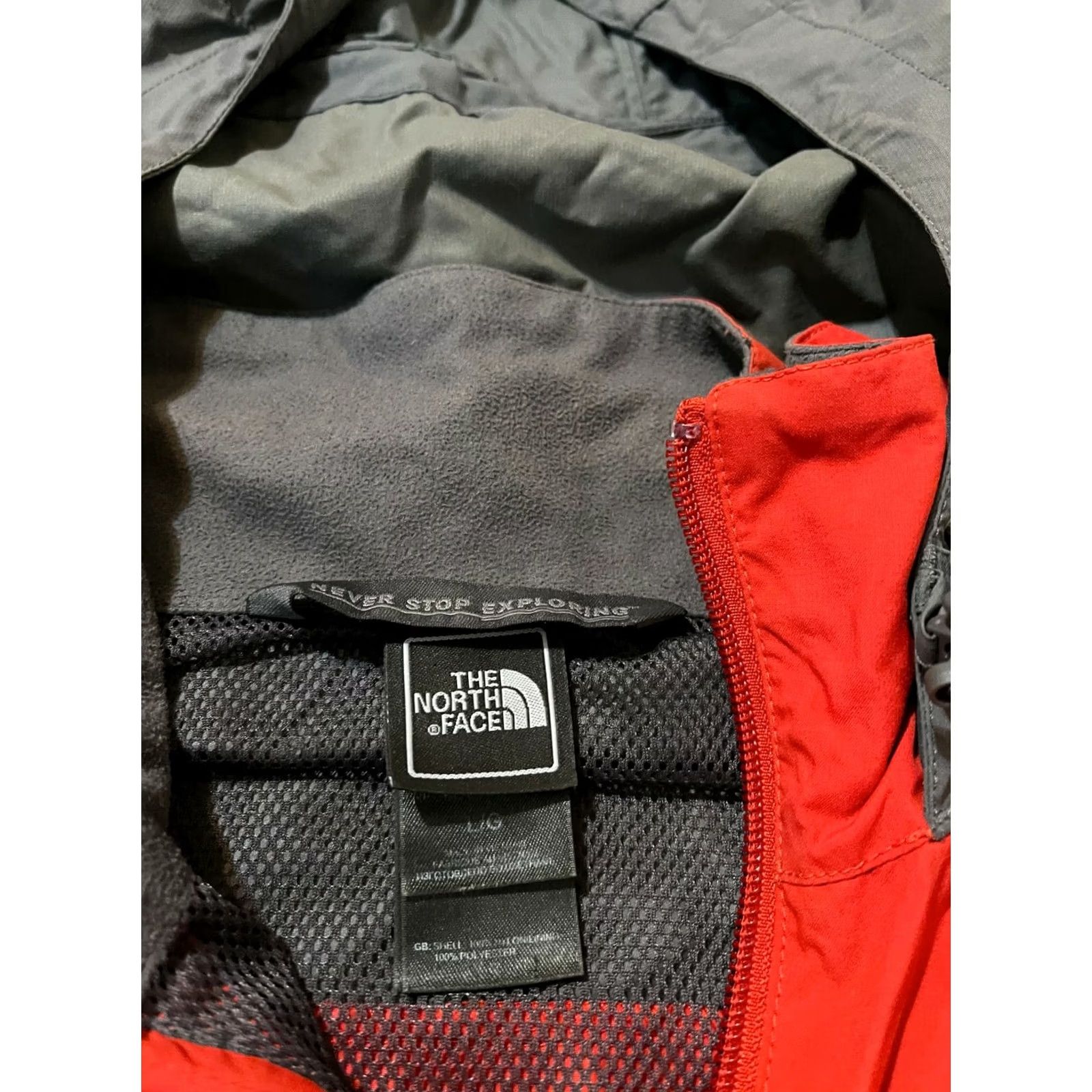The North Face The North Face Windbreaker Jacket Hooded Geosphere Red/Orange Gray Men's Large Size US L / EU 52-54 / 3 - 5 Thumbnail