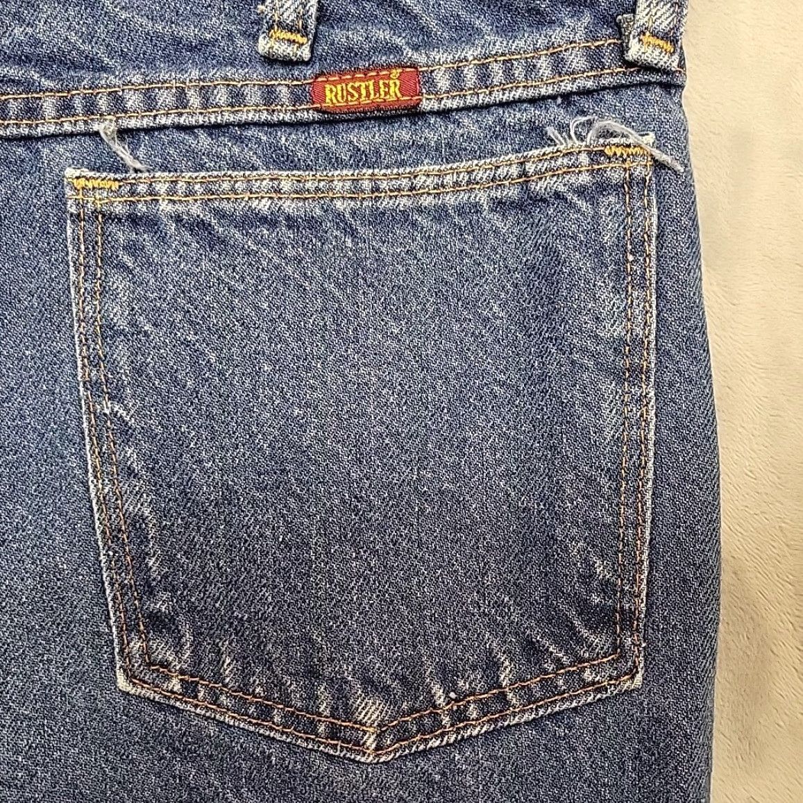 Vintage VINTAGE Rustler Jeans Mens 29x30 Blue Denim Medium Wash 100% Cotton Made in USA Size US 29 - 7 Thumbnail
