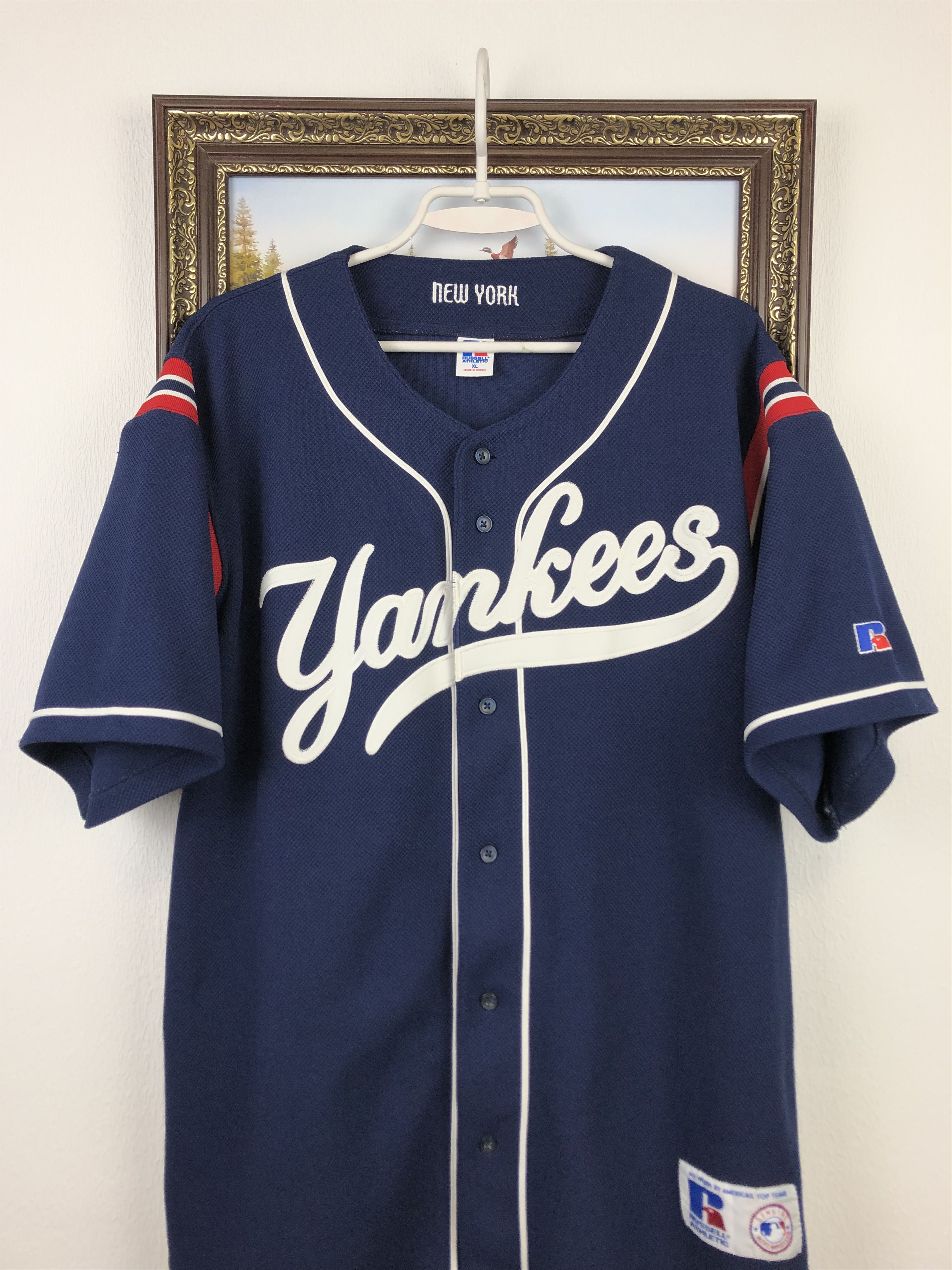 MLB Vintage 90's New York Yankees Jersey MLB Blue Baseball Shirt Size US XL / EU 56 / 4 - 2 Thumbnail