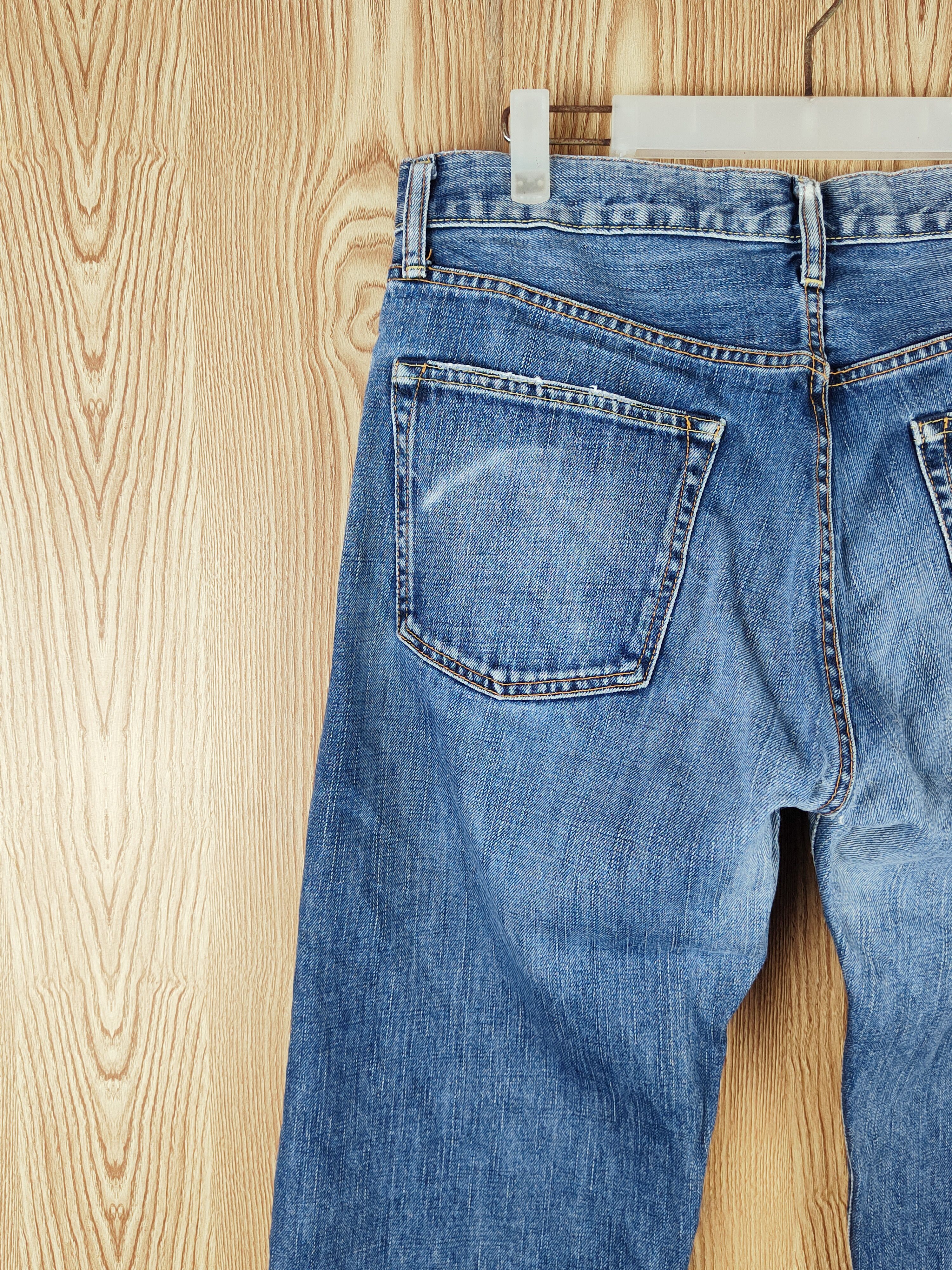 Japanese Brand Uniqlo Blue Distressed Ripped Jeans #S2688 Size US 32 / EU 48 - 8 Thumbnail