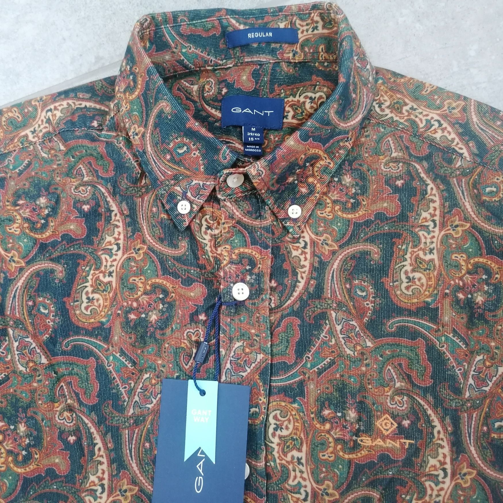 Gant GANT "Paisley Print" Corduroy baroque-style Shirt Size US M / EU 48-50 / 2 - 2 Thumbnail