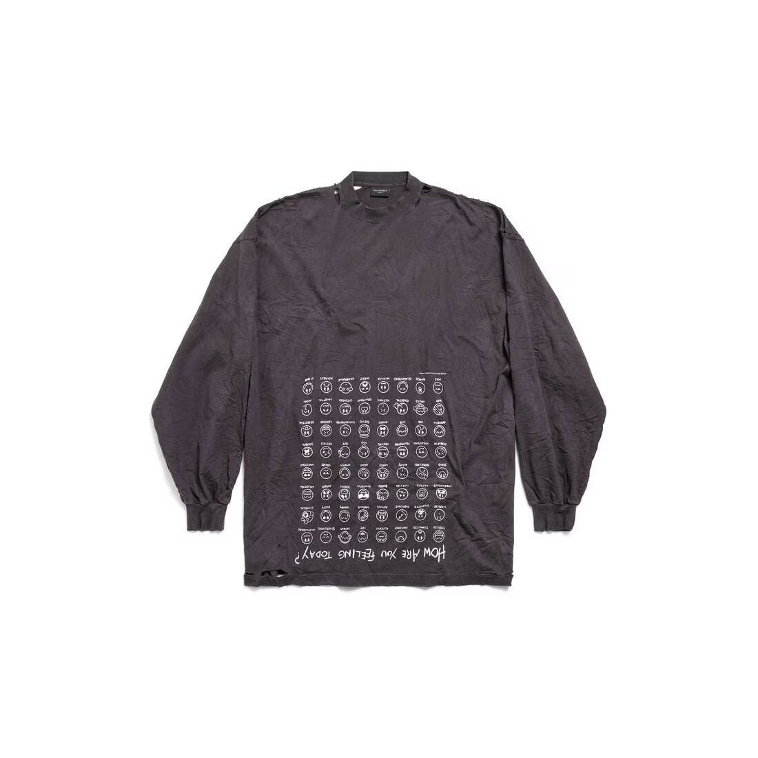 Balenciaga o1s1wg110426 How Are You Feeling Today T-Shirt in Black Size US S / EU 44-46 / 1 - 1 Thumbnail