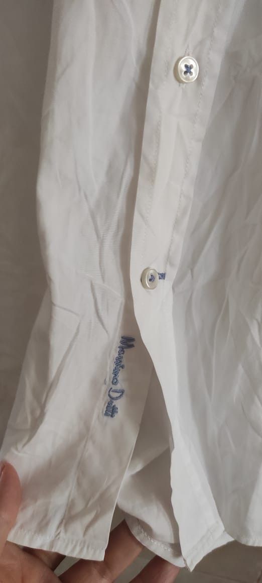 Massimo Dutti MASSIMO DUTTI Mens White Shirt Regular Fit Cotton Excellent Size US XXL / EU 58 / 5 - 6 Thumbnail