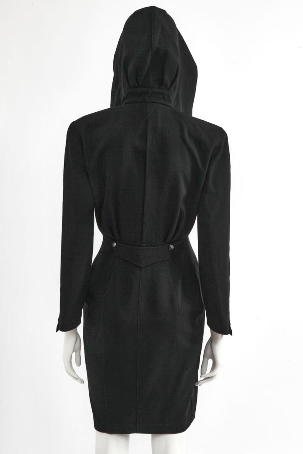 Thierry Mugler RARE F/W 1991 Thierry Mugler hodded mesh dress Size S / US 4 / IT 40 - 6 Thumbnail