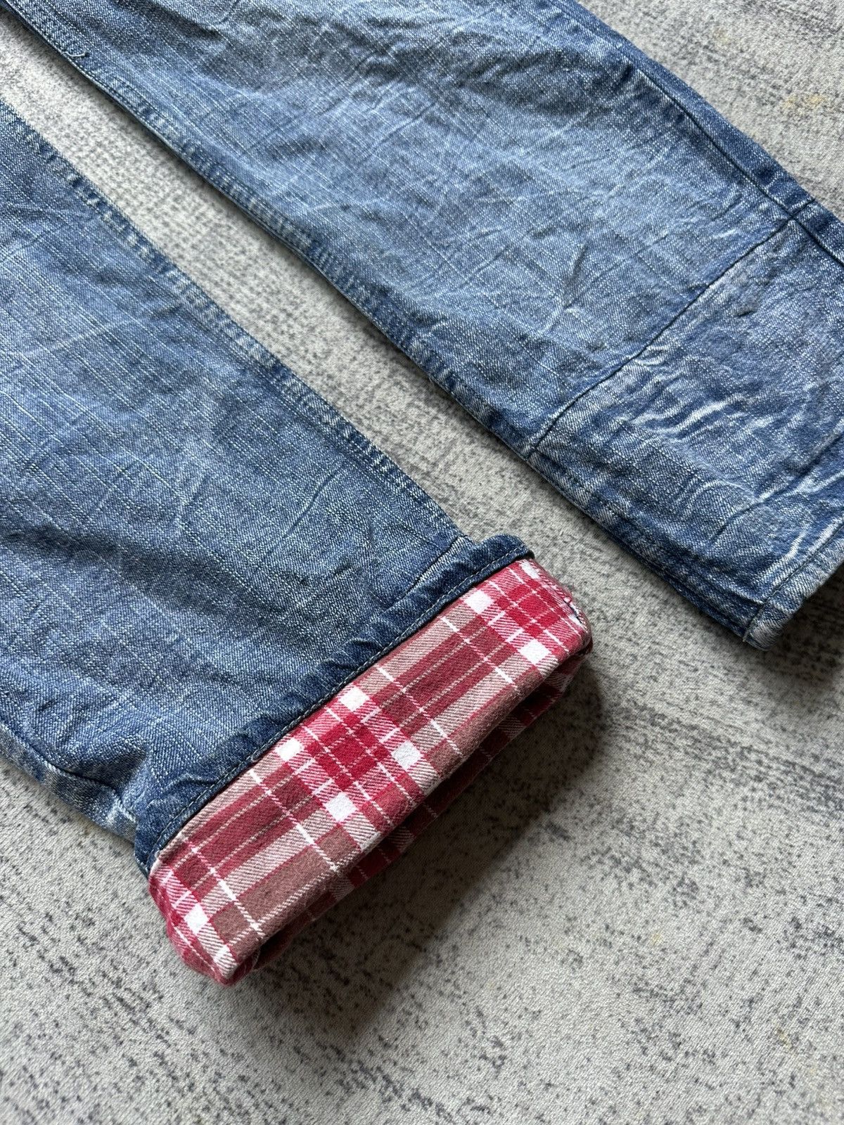 Japanese Brand Vintage Double Waist Wild Life Wash Jeans Size US 34 / EU 50 - 6 Thumbnail