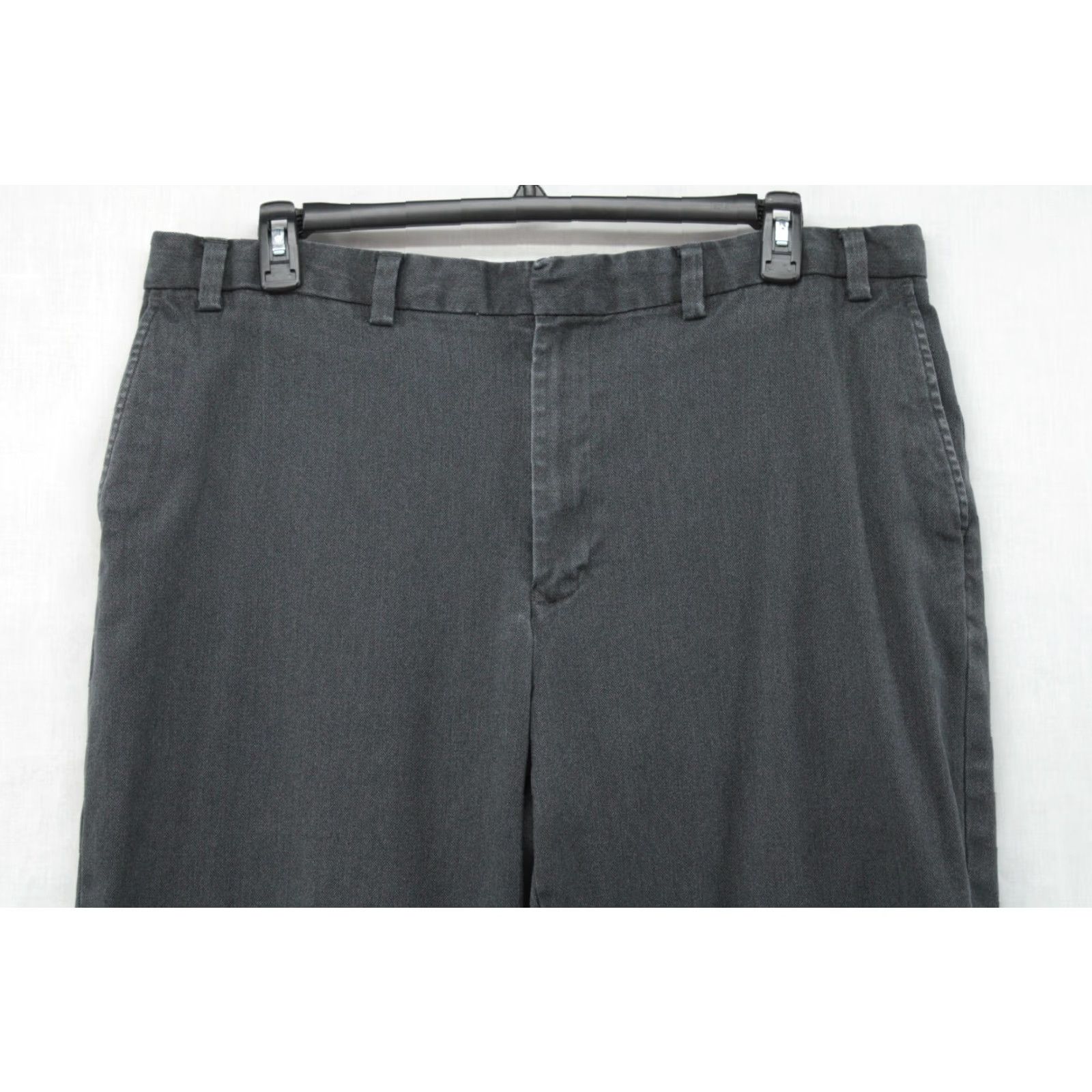 Tommy Hilfiger VINTAGE Tommy Hilfiger Chino Pants Mens 40 Black Baggie Straight Leg Herringbone 90s City Logo Y2K Size US 40 / EU 56 - 2 Thumbnail