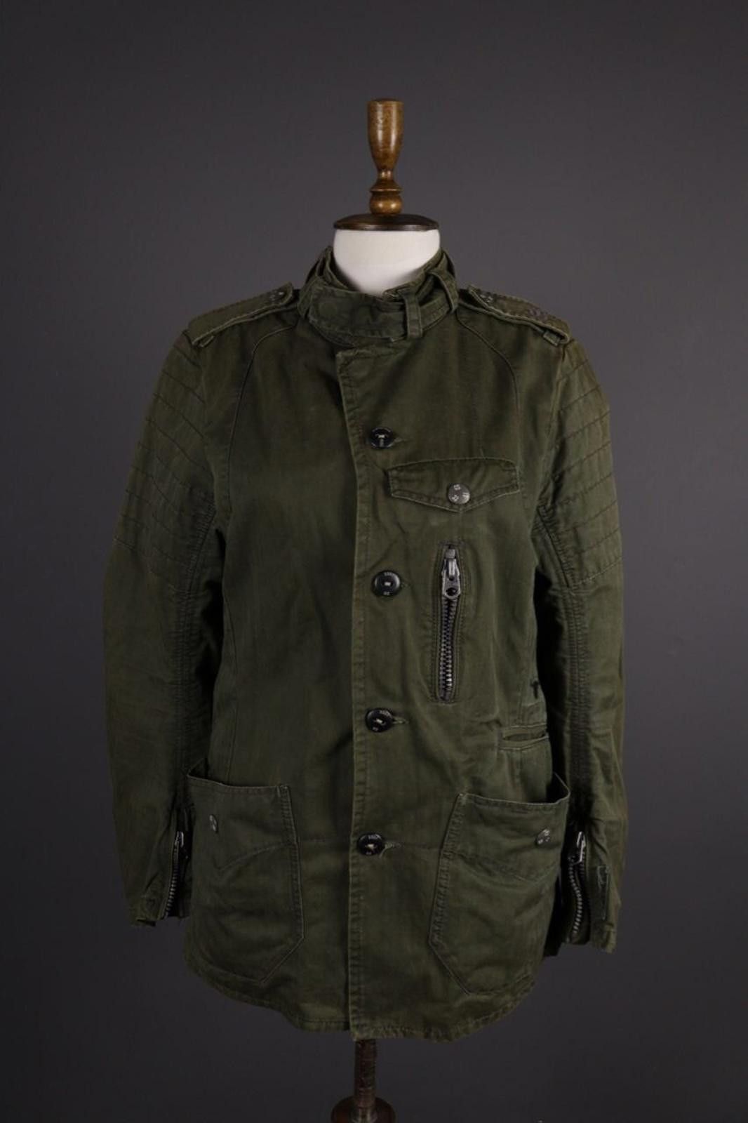 G Star Tex Blade Khaki Multipocket Cargo Jacket Size M