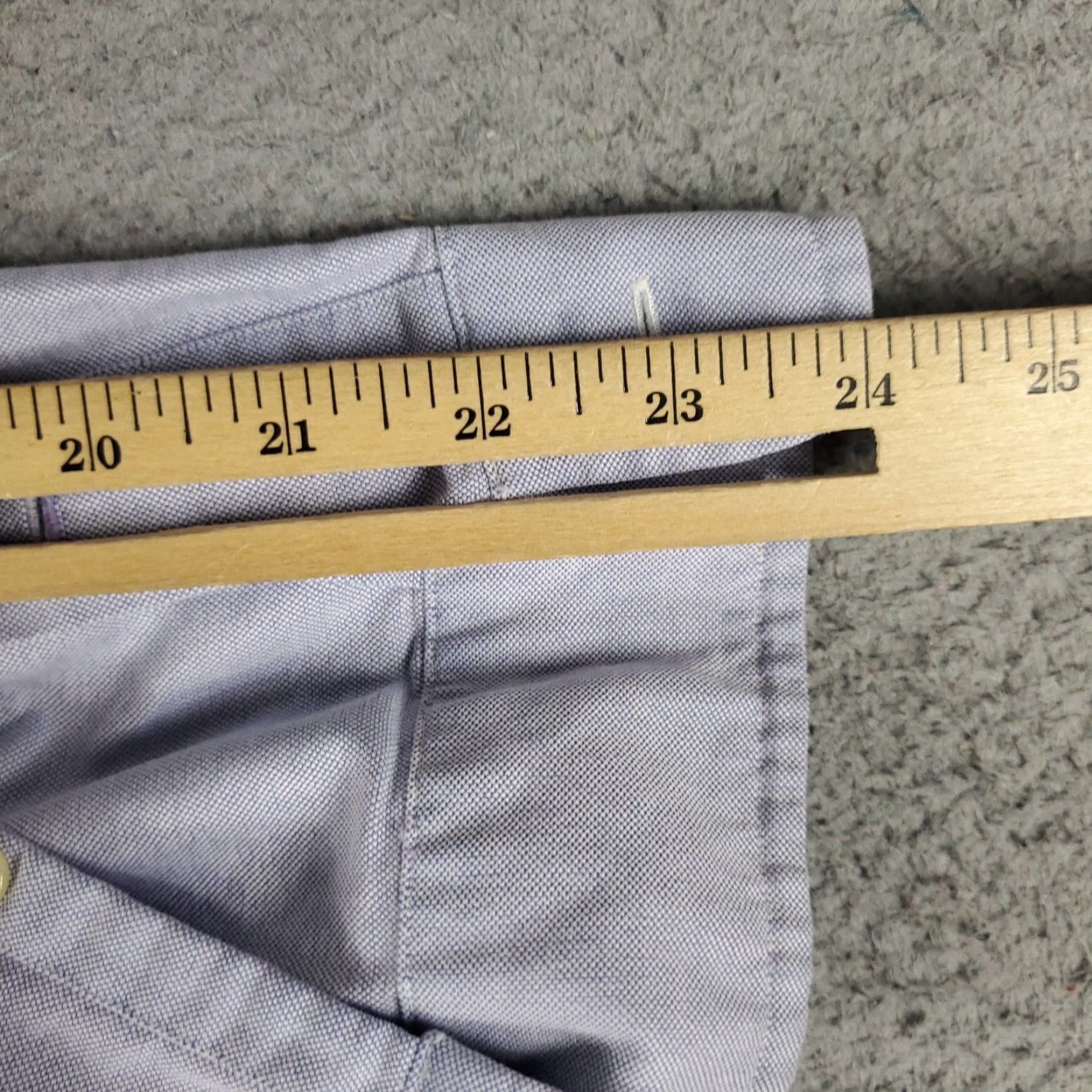 Ralph Lauren VINTAGE Ralph Lauren Dress Shirt Mens Size 18 Blue Cotton Long Sleeve Button-Down Business Casual Formal Size 48R - 7 Thumbnail