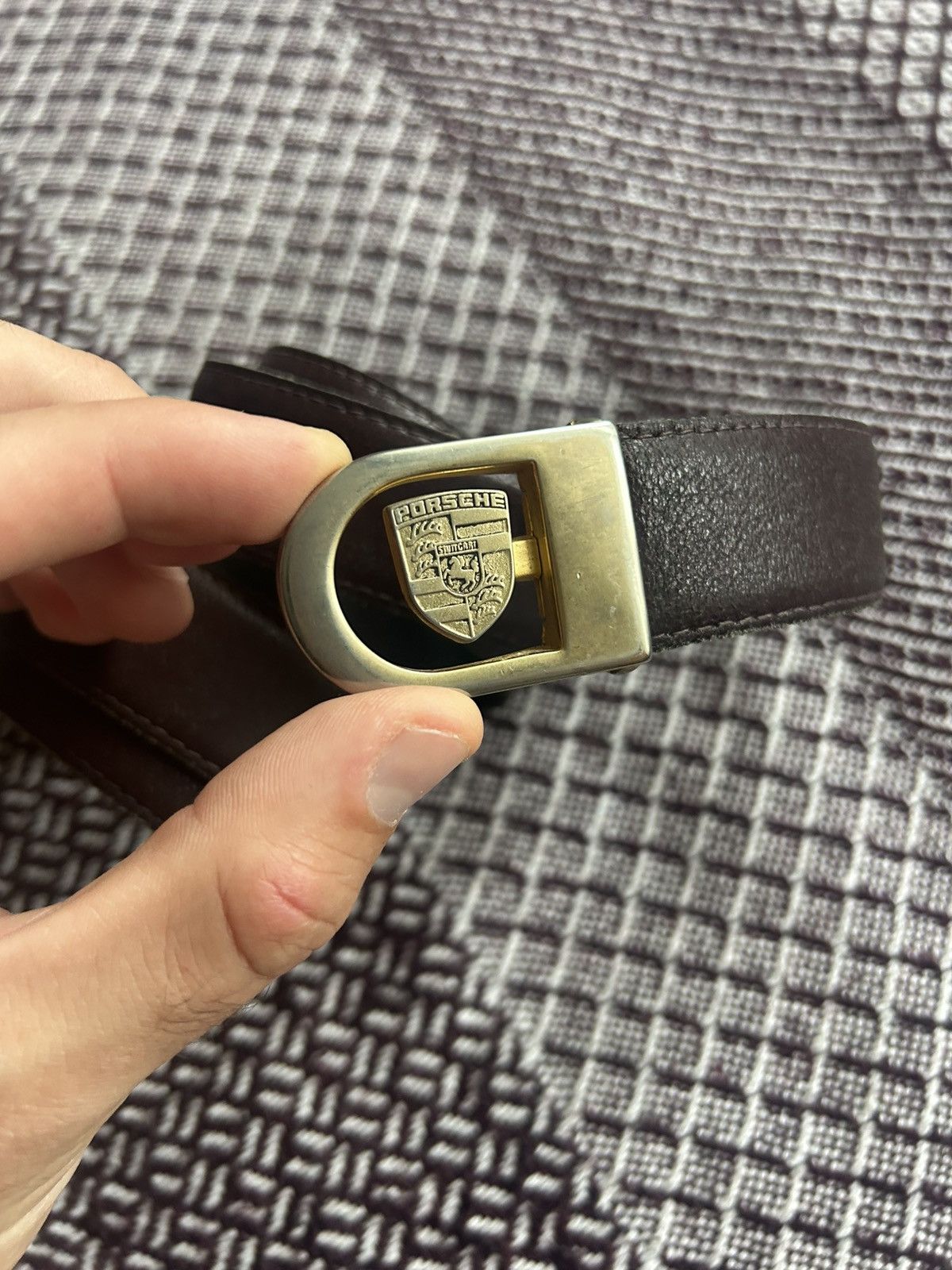 Porsche Design Vintage Porsche Leather Belt Solid Style Unisex One size Size ONE SIZE - 2 Thumbnail