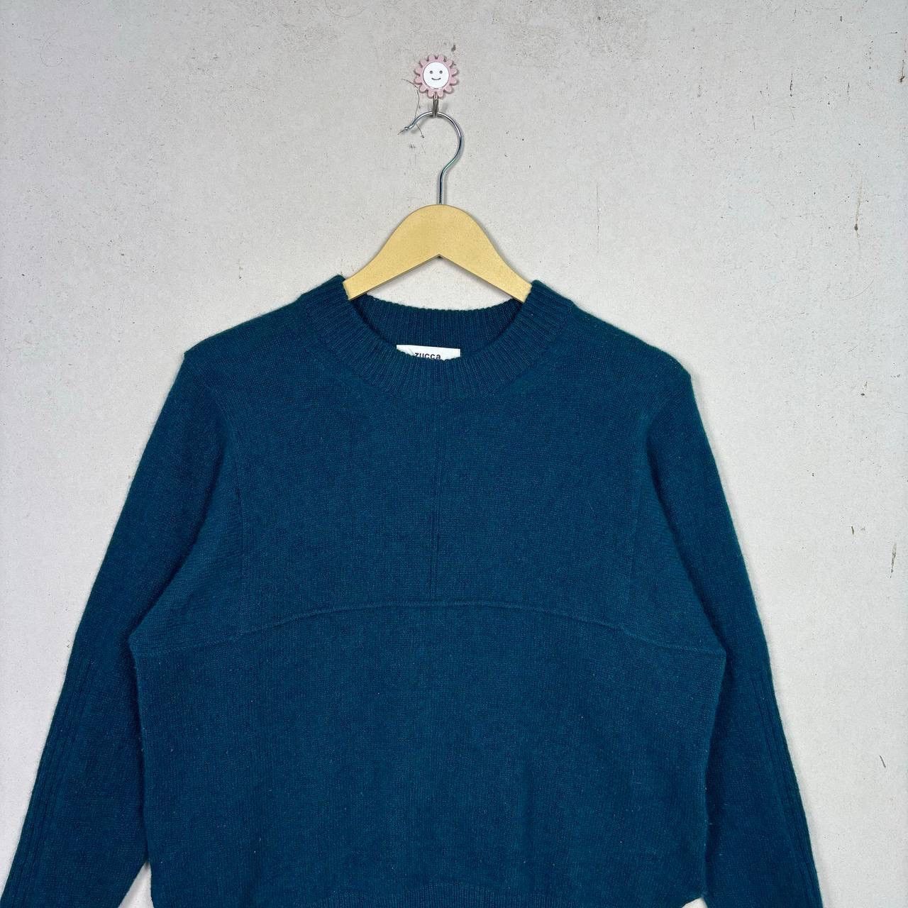 Zucca ZUCCA Knit Sweater M Teal 100% Wool Japanese Designer Size US M / EU 48-50 / 2 - 3 Thumbnail