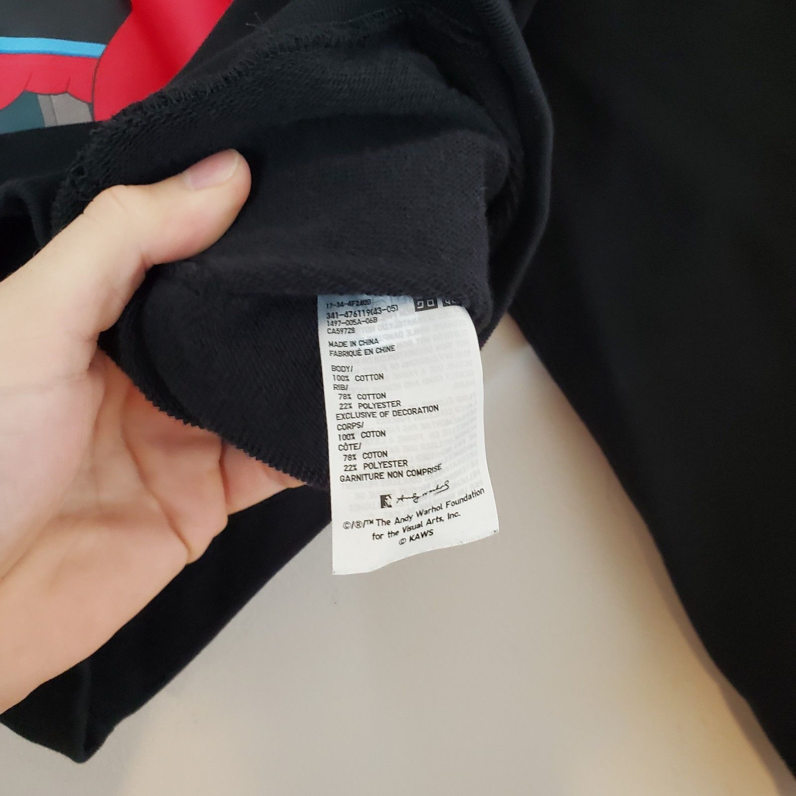 Kaws Uniqlo x Kaws X Warhol Crewneck Sweater Black Size XXS Size US XXS / EU 40 - 6 Thumbnail