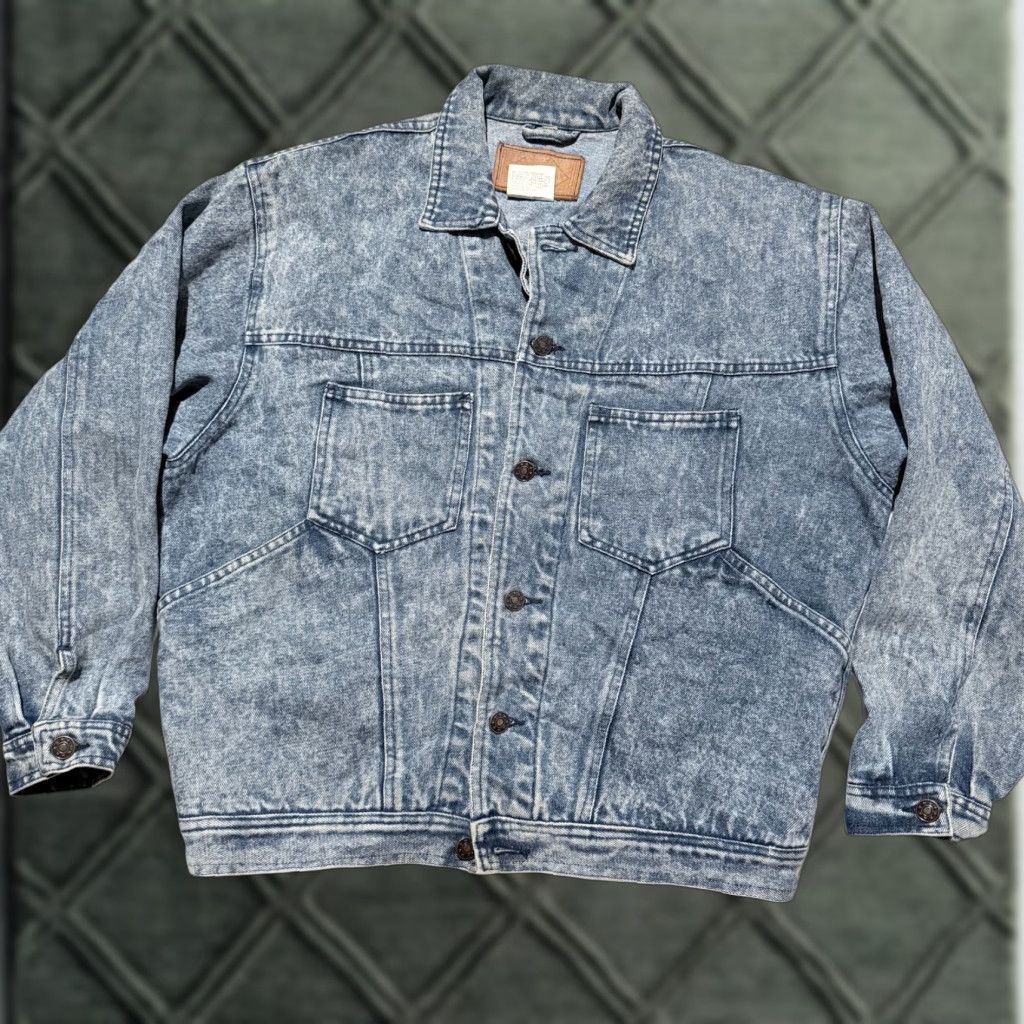 Denime VINTAGE Nuggets Wear Trucker Jacket Blue Acid Wash Denim Oversized Retro Y2K - Medium Mens Jacket Size US M / EU 48-50 / 2 - 1 Thumbnail