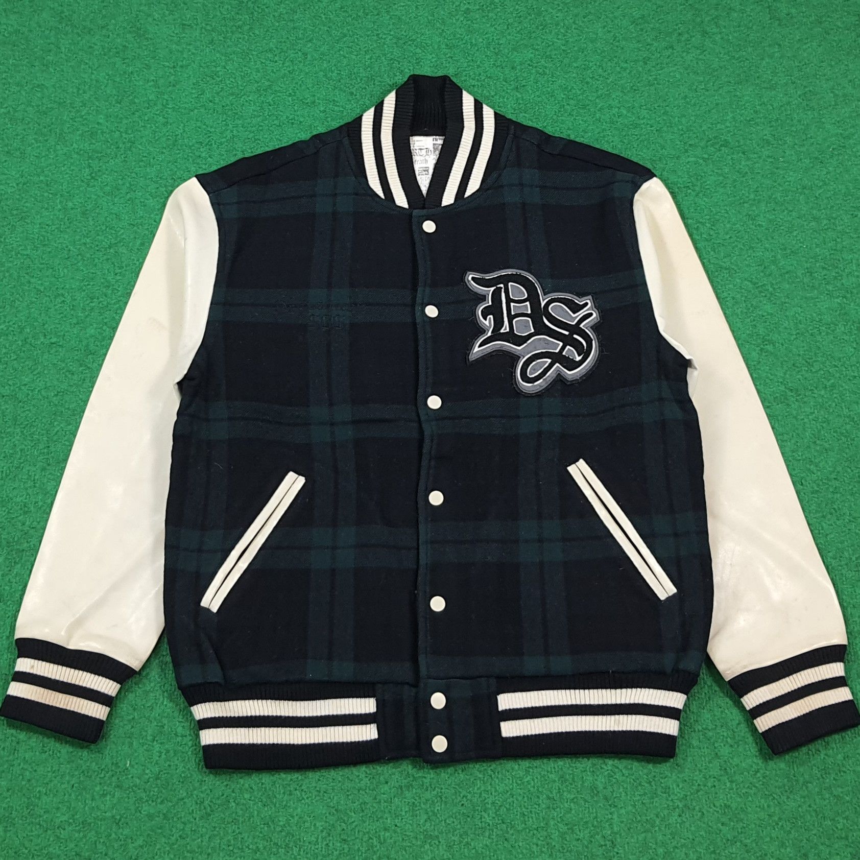 Japanese Brand Vintage Doobierex Plaid Varsity Jacket Wool Blend C309N15 Size US L / EU 52-54 / 3 - 1 Thumbnail