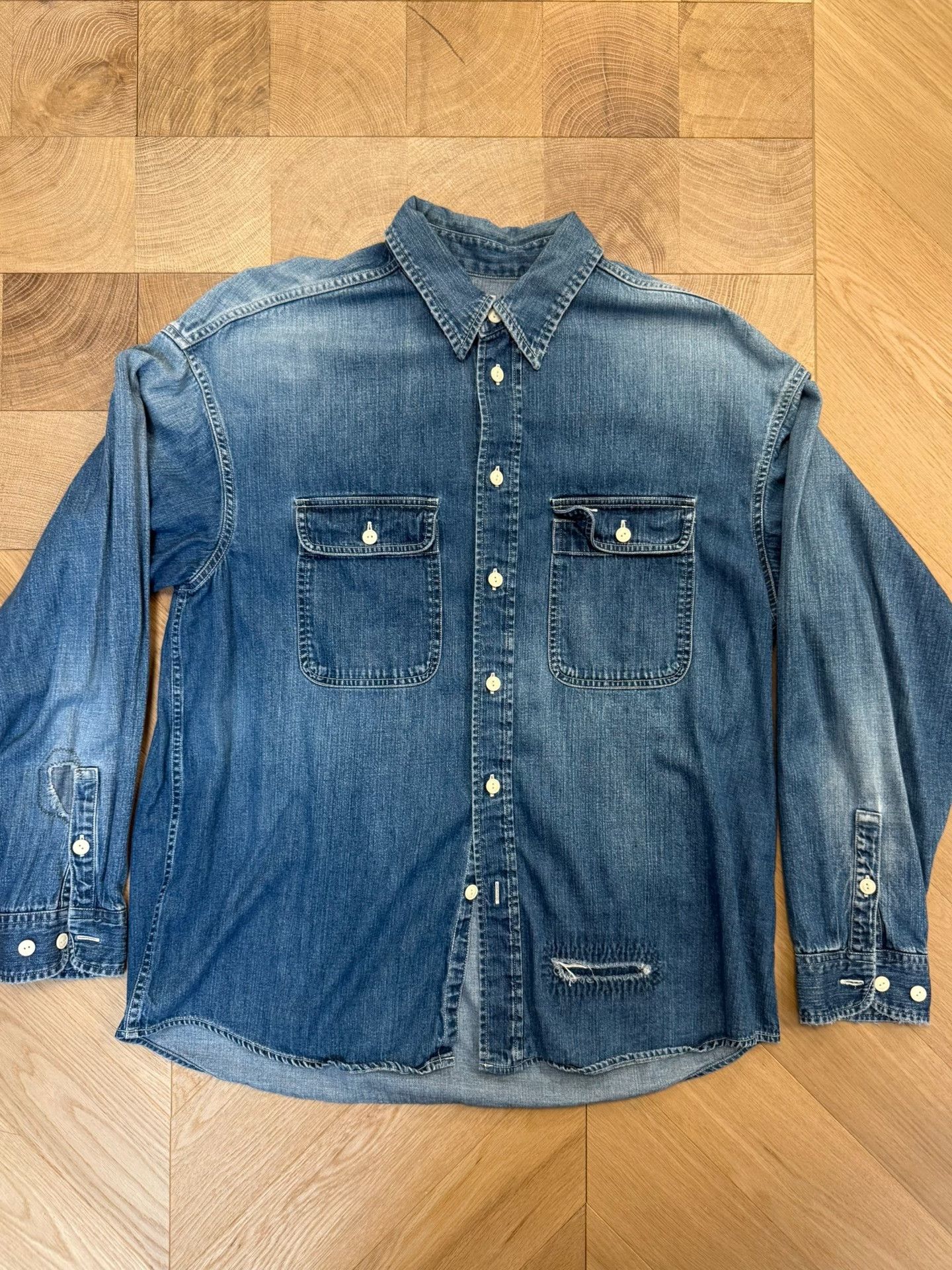 Visvim Visvim 20SS Lumber Shirt Damaged Size US L / EU 52-54 / 3 - 1 Thumbnail