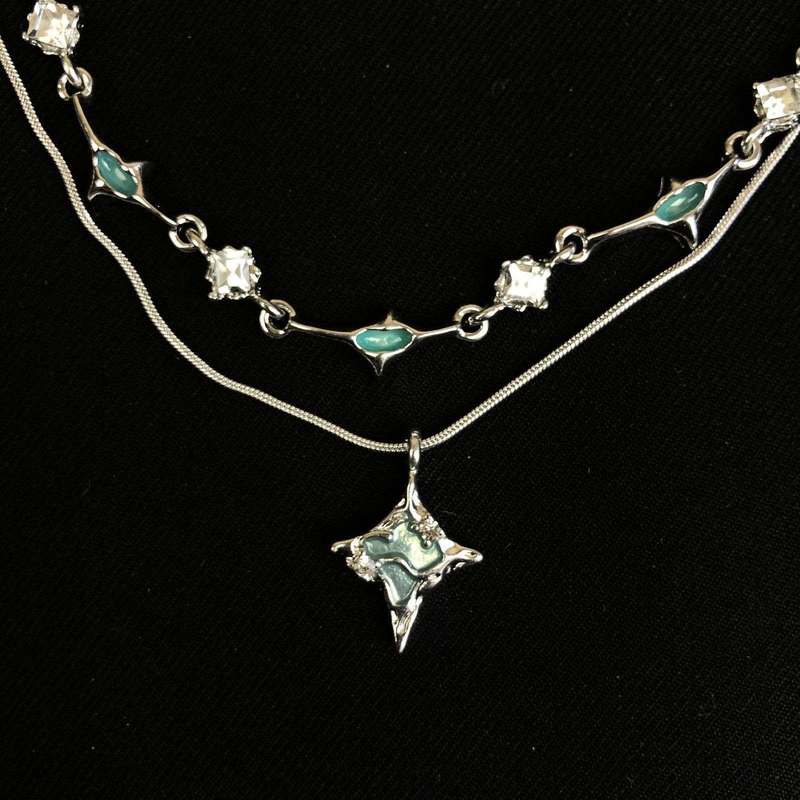 Japanese Brand Elegant Layered Silver Necklace Size ONE SIZE - 5 Thumbnail